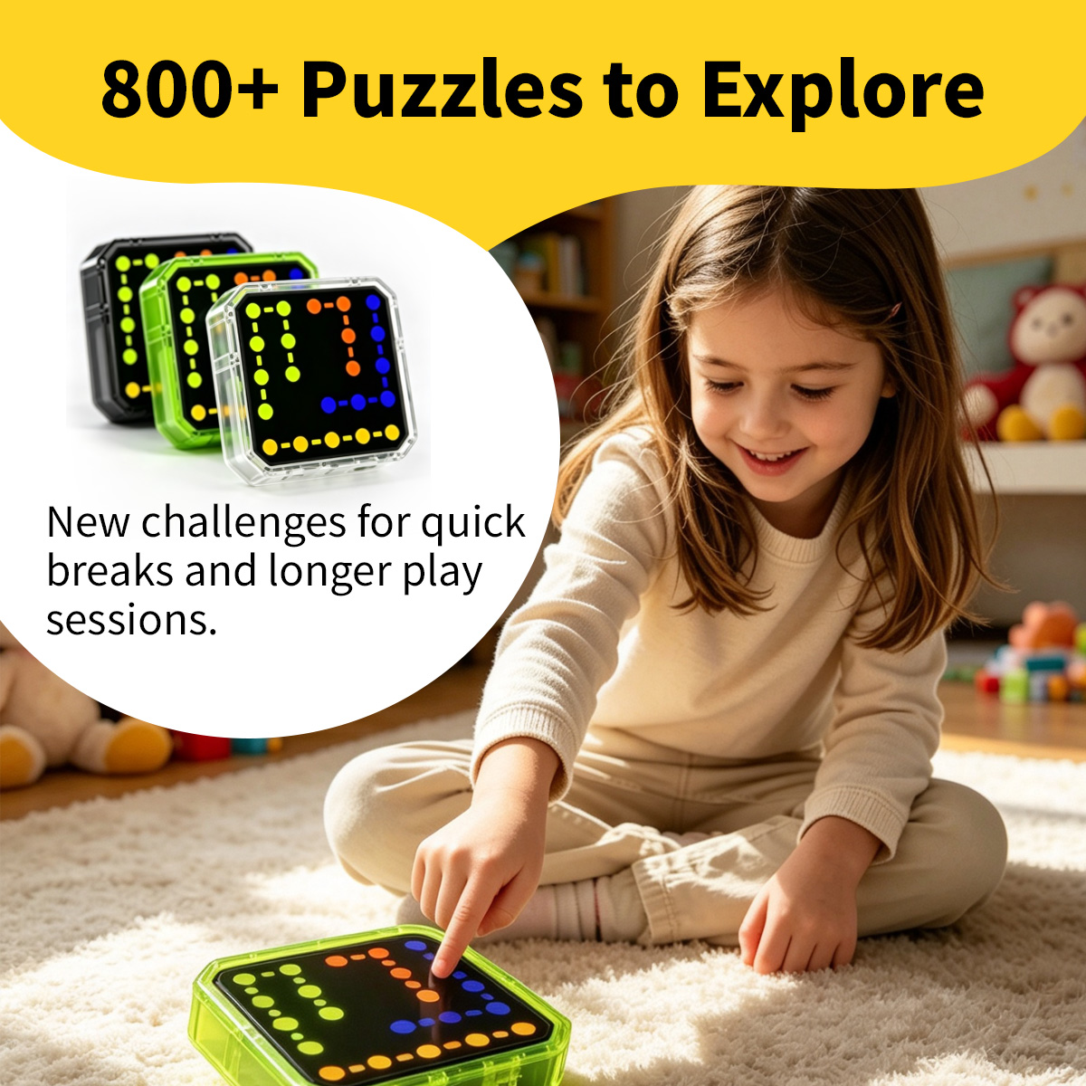 LineGo 3 in 1 Handheld Electronic Puzzle Games,Portable Electronics Game