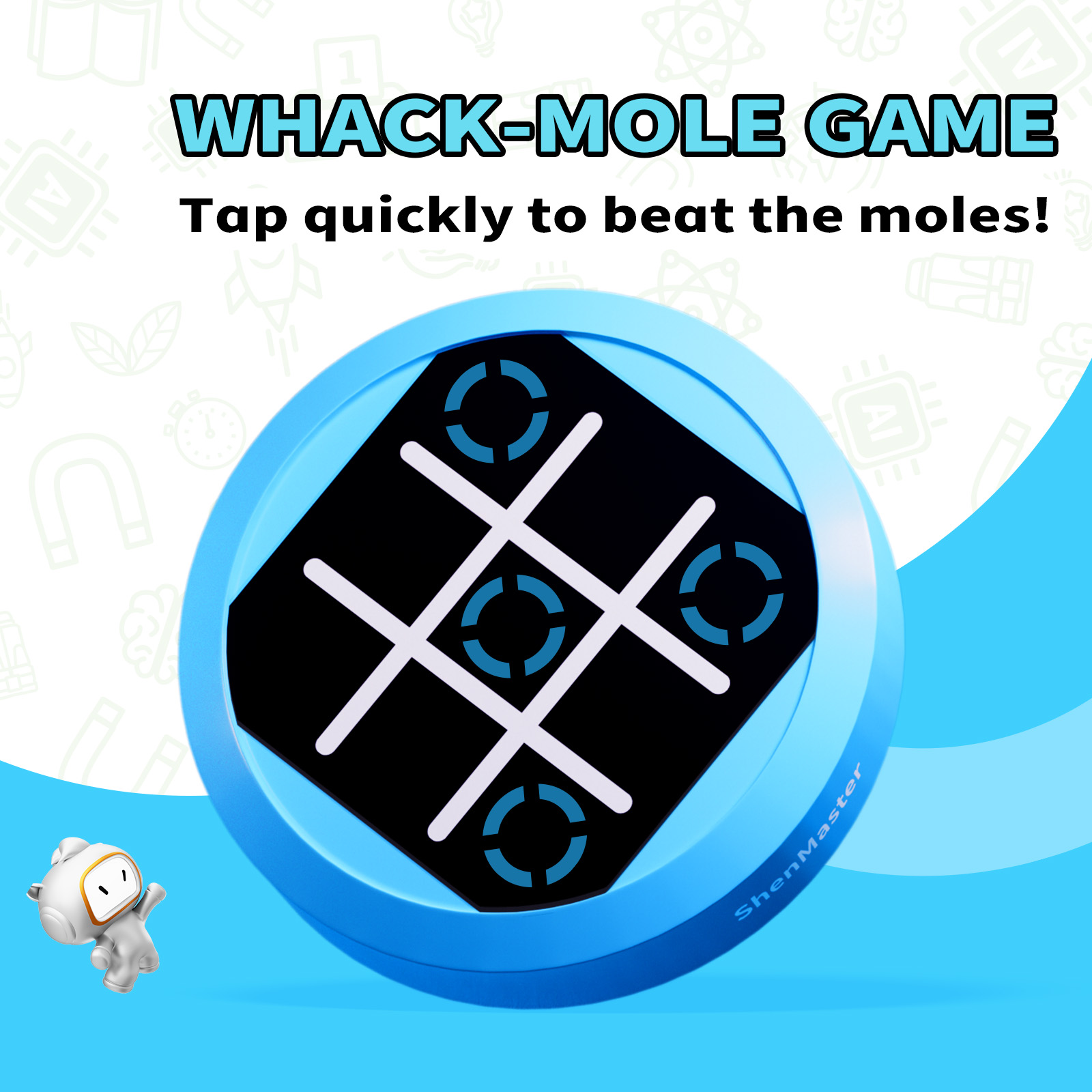 Electronic Tic Tac Toe Game - 4-in-1 Handheld Travel Board Games for Kids & Adults