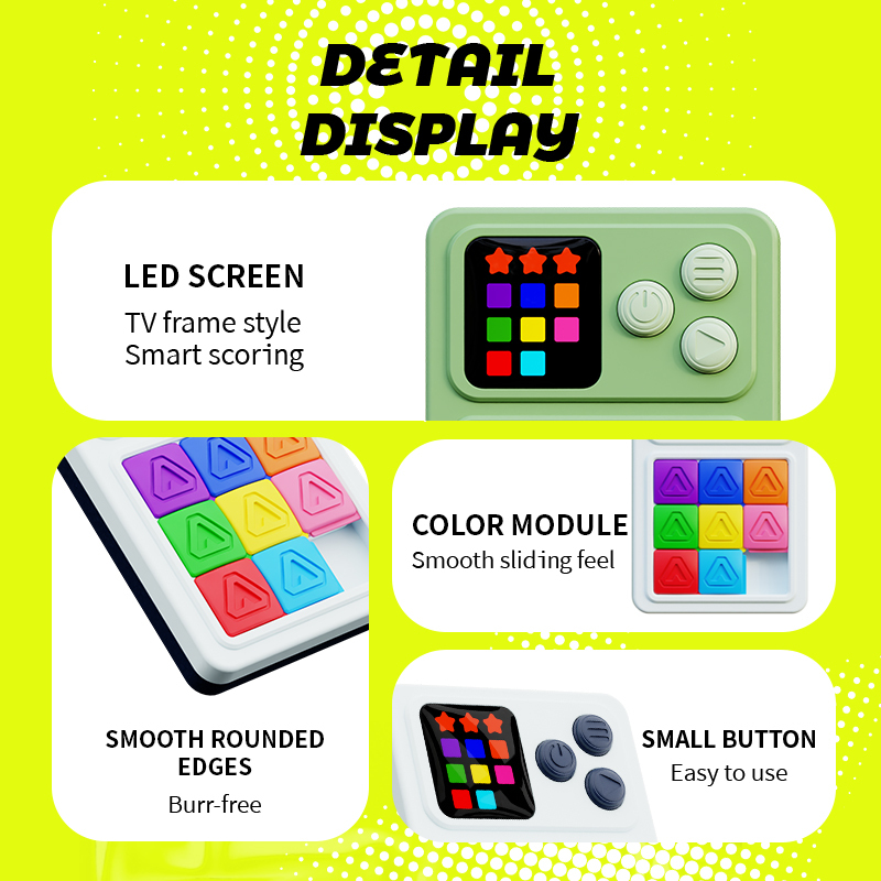 Electronic Color Slide Puzzle Handheld Games for Kids