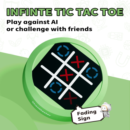 Electronic Tic Tac Toe Game - 4-in-1 Handheld Travel Board Games for Kids & Adults