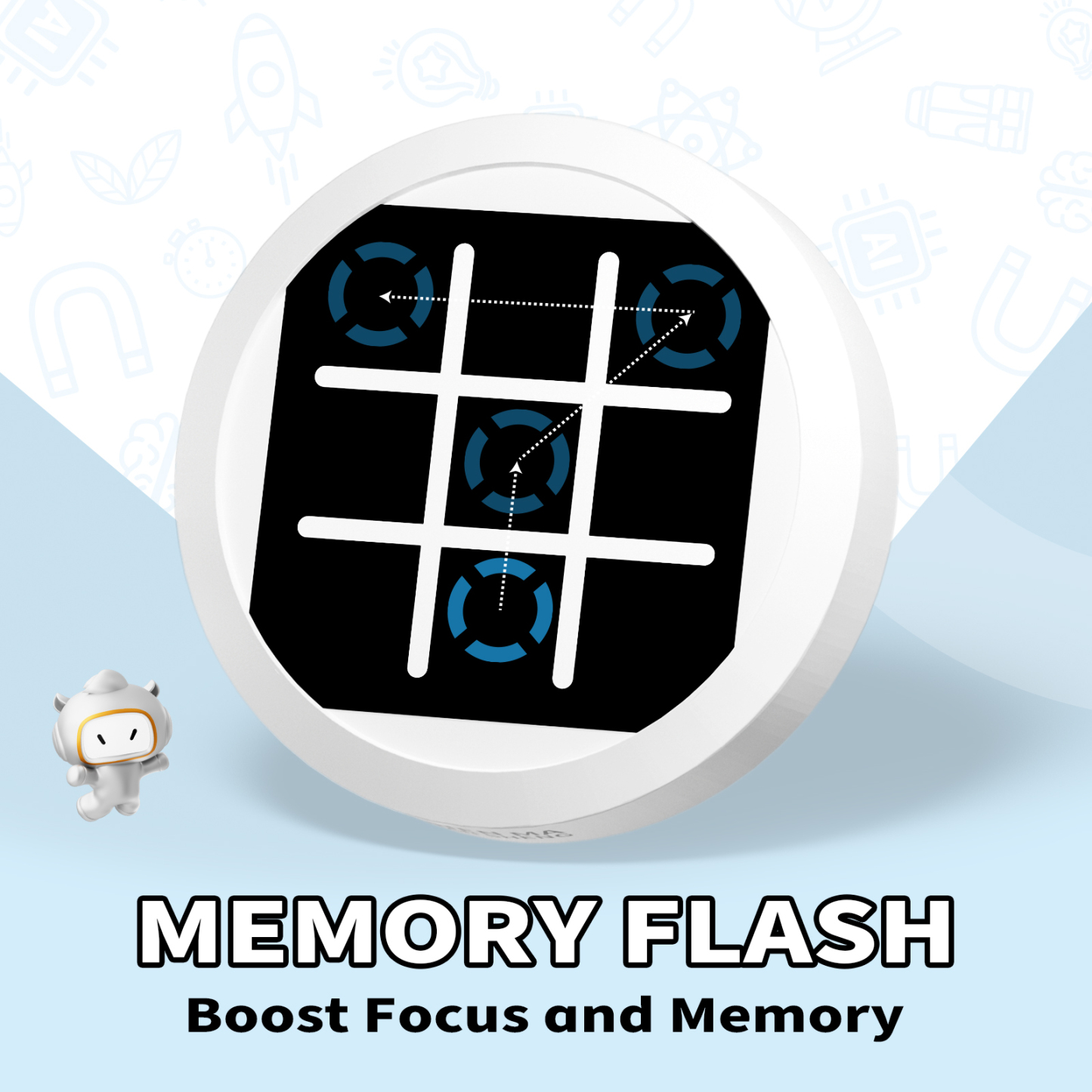 Electronic Tic Tac Toe Game - 4-in-1 Handheld Travel Board Games for Kids & Adults