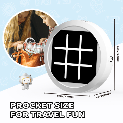 Electronic Tic Tac Toe Game - 4-in-1 Handheld Travel Board Games for Kids & Adults