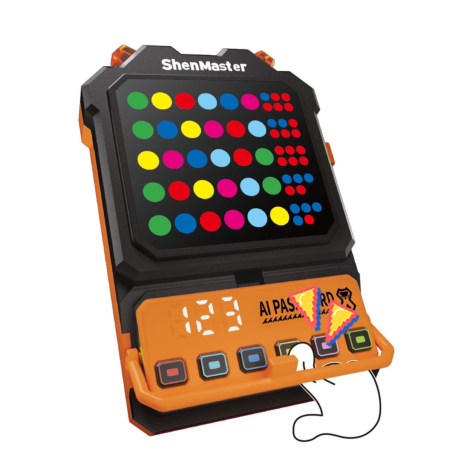Crack the code-Electronic Mastermind Game,Brain Teaser Code breaker with fun Clamp