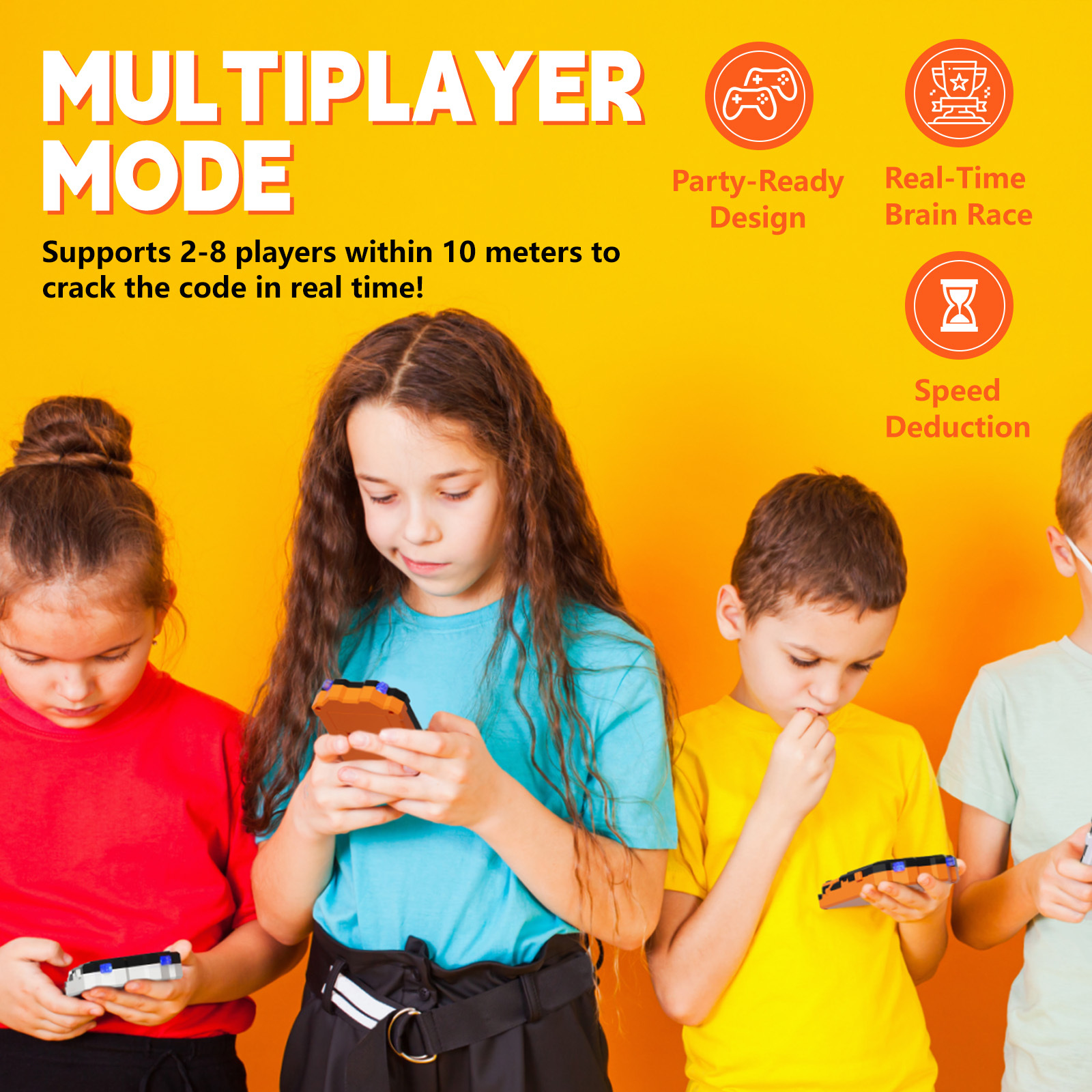 Crack the code-Electronic Mastermind Game,Brain Teaser Code breaker with fun Clamp