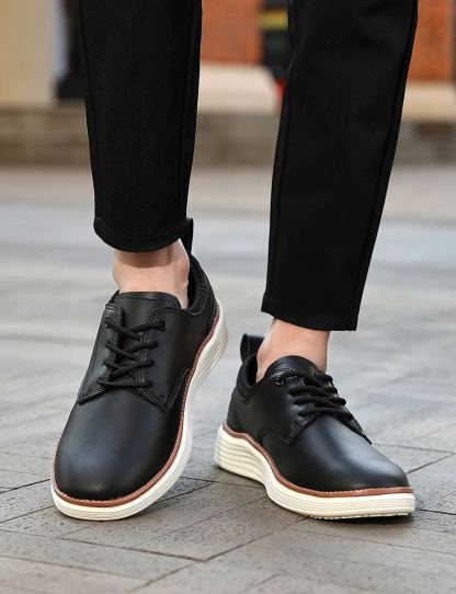 Zapatos Oxford casuales de cuero para hombre