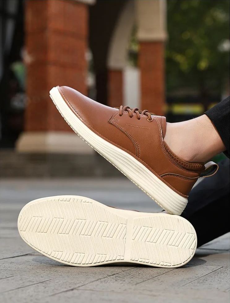 Zapatos Oxford casuales de cuero para hombre