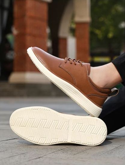 Zapatos Oxford casuales de cuero para hombre