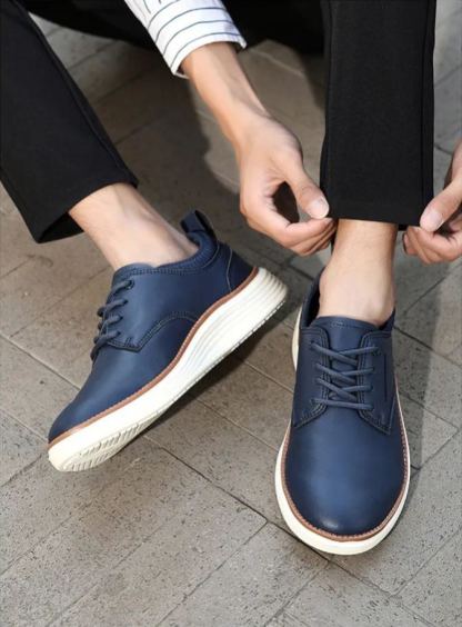 Zapatos Oxford casuales de cuero para hombre