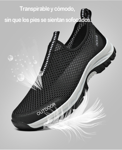 Zapatos de playa transpirables - Suela Antideslizante y Amortiguación, Diseño Ancho para Caminar Cómodo