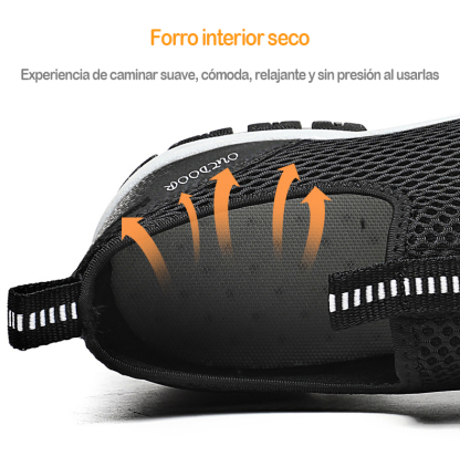 Zapatos de playa transpirables - Suela Antideslizante y Amortiguación, Diseño Ancho para Caminar Cómodo