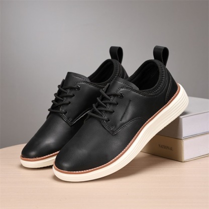 Zapatos Oxford casuales de cuero para hombre