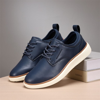 Zapatos Oxford casuales de cuero para hombre
