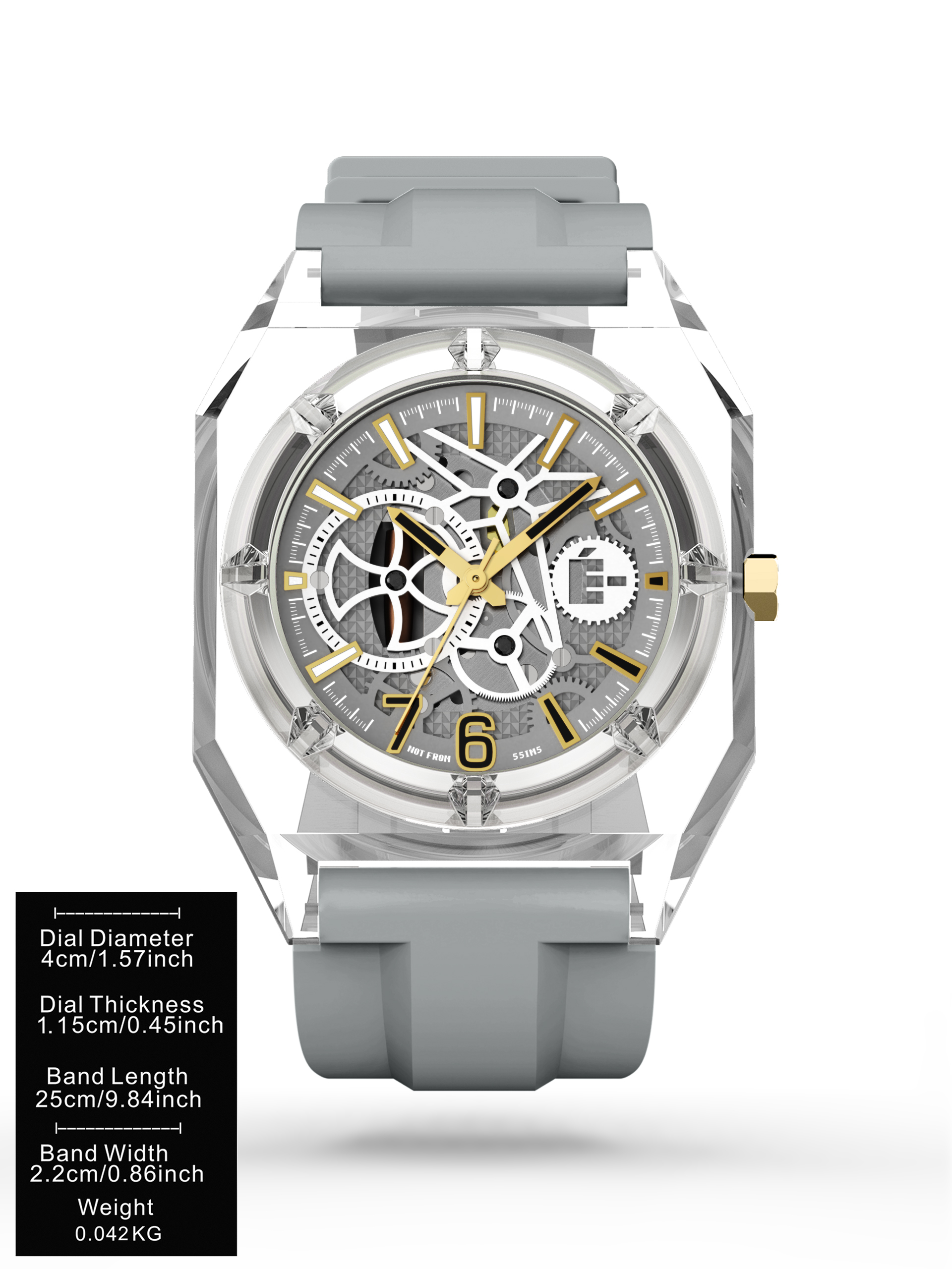 6SÉVEN Cool Grey Crystal