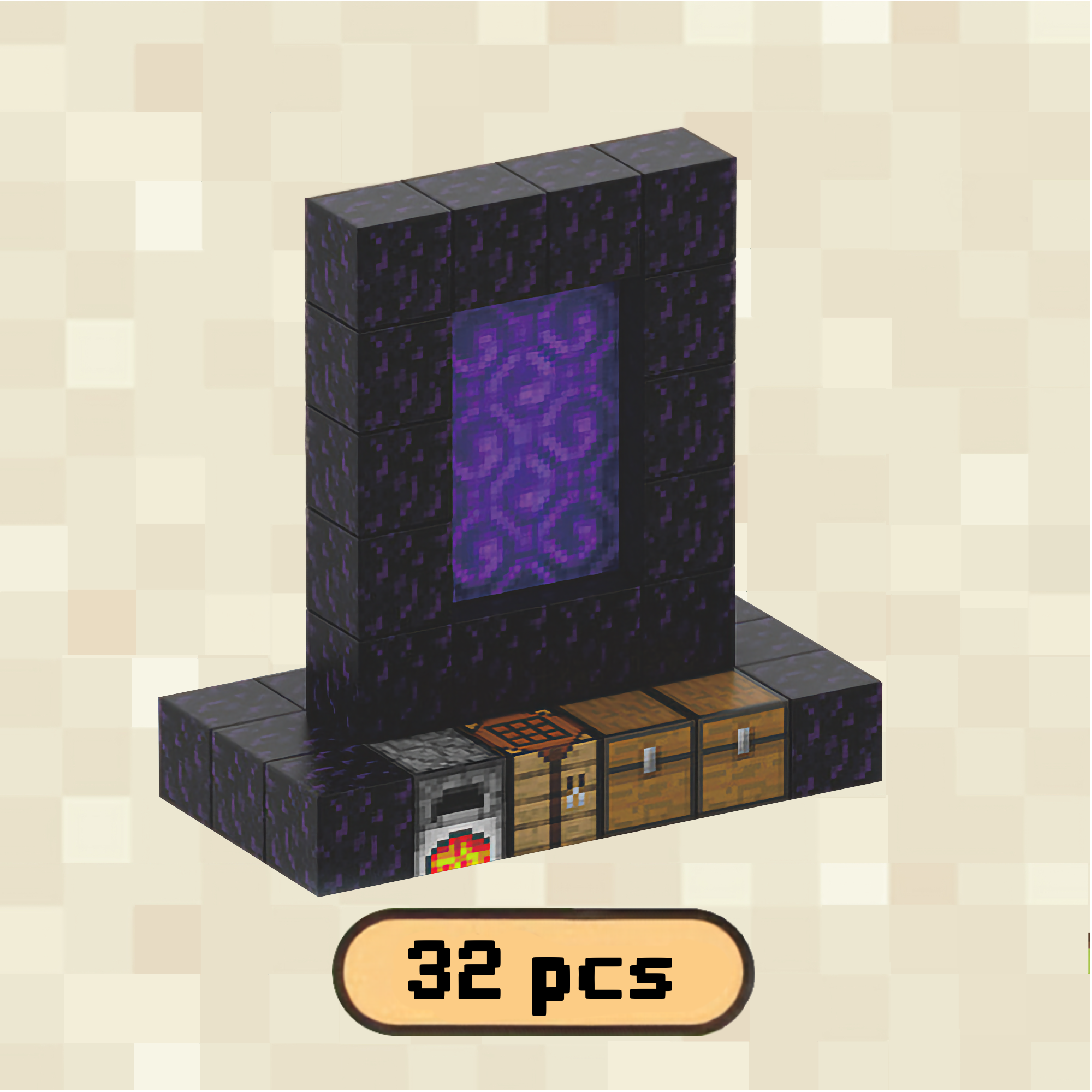 Nether Portal Magnetic Building Blocks