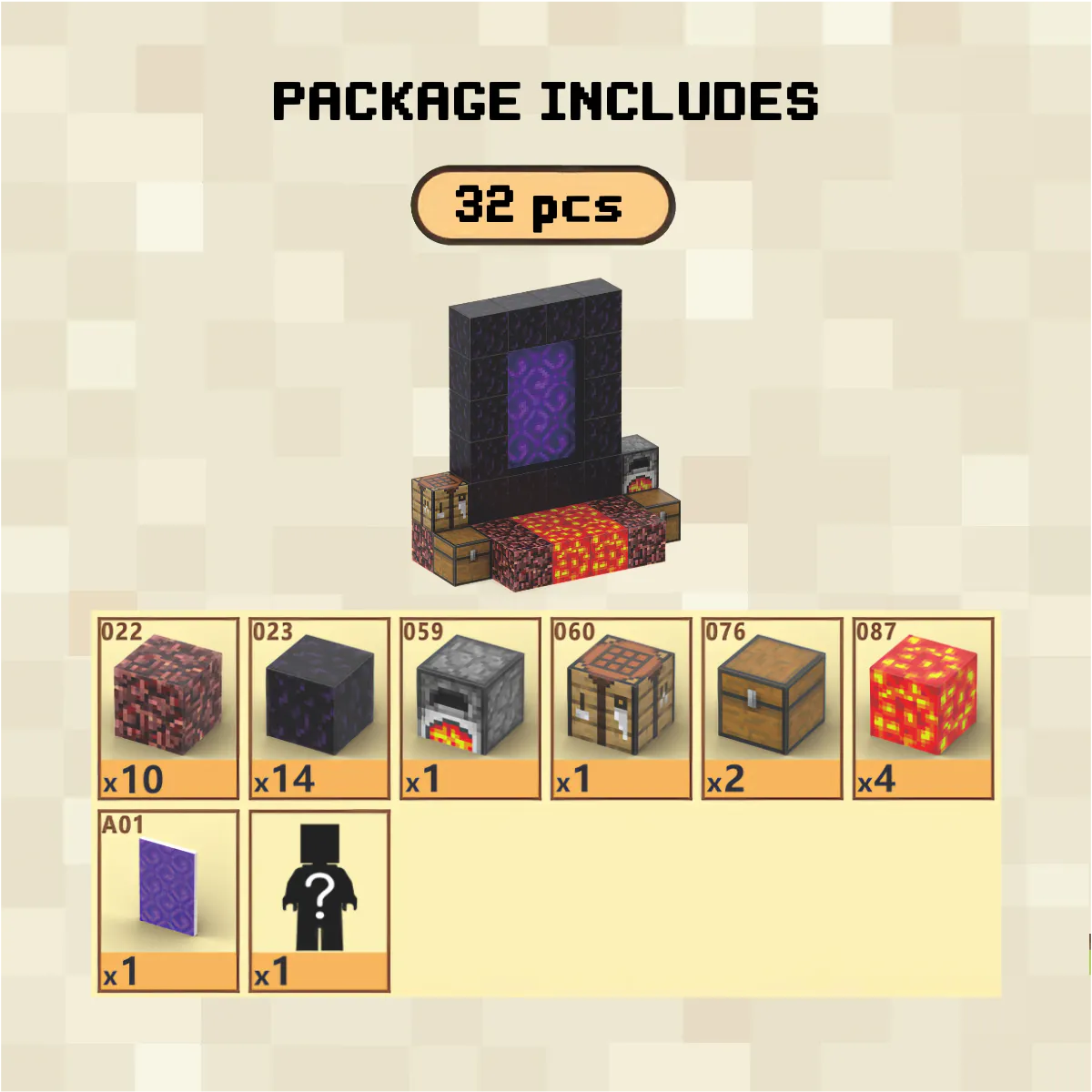 Nether Portal Magnetic Building Blocks