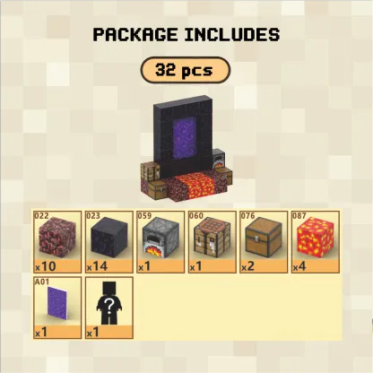 Nether Portal Magnetic Building Blocks