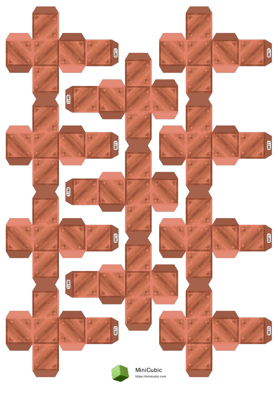 First page preview of the printable Copper Block papercraft PDF