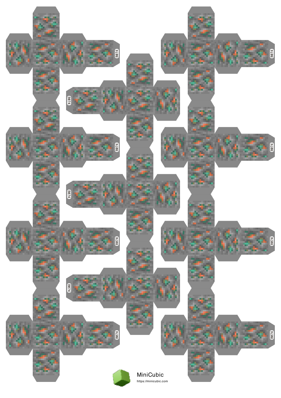 First page preview of the printable Copper Ore papercraft PDF