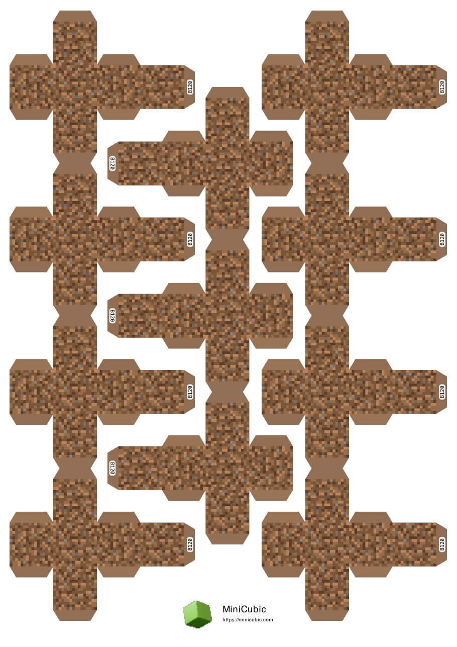First page preview of the printable Dirt papercraft PDF