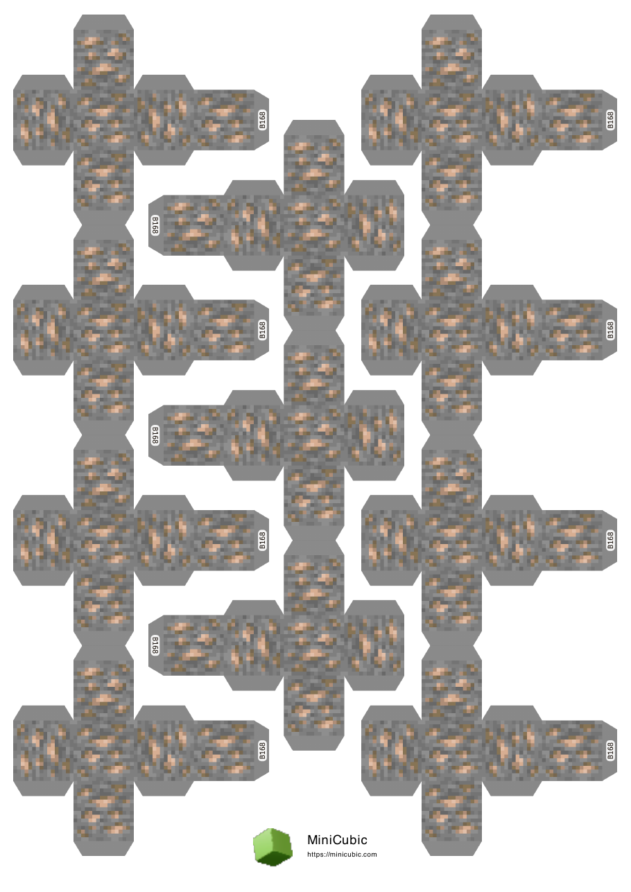 First page preview of the printable Iron Ore papercraft PDF