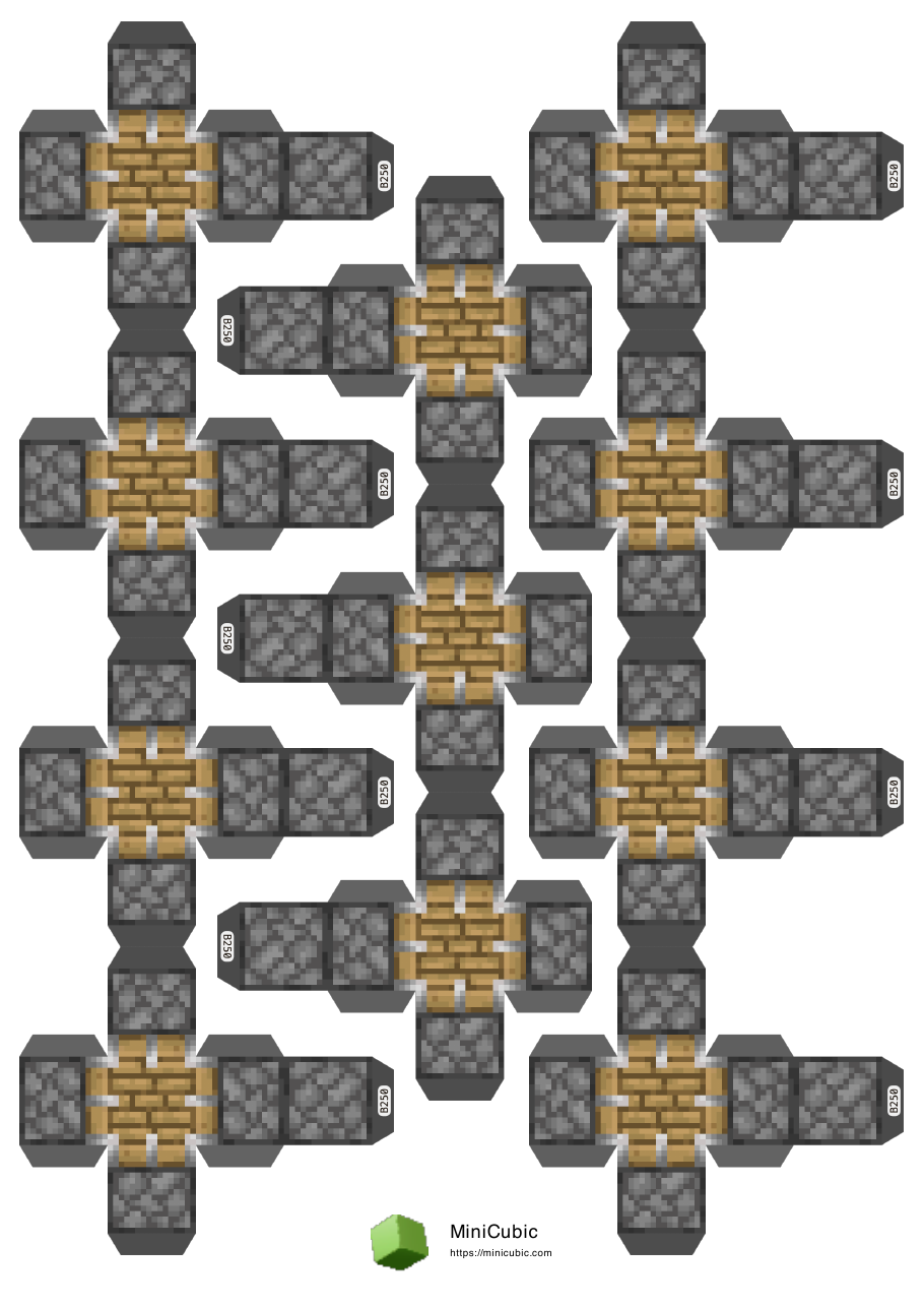 First page preview of the printable Piston papercraft PDF