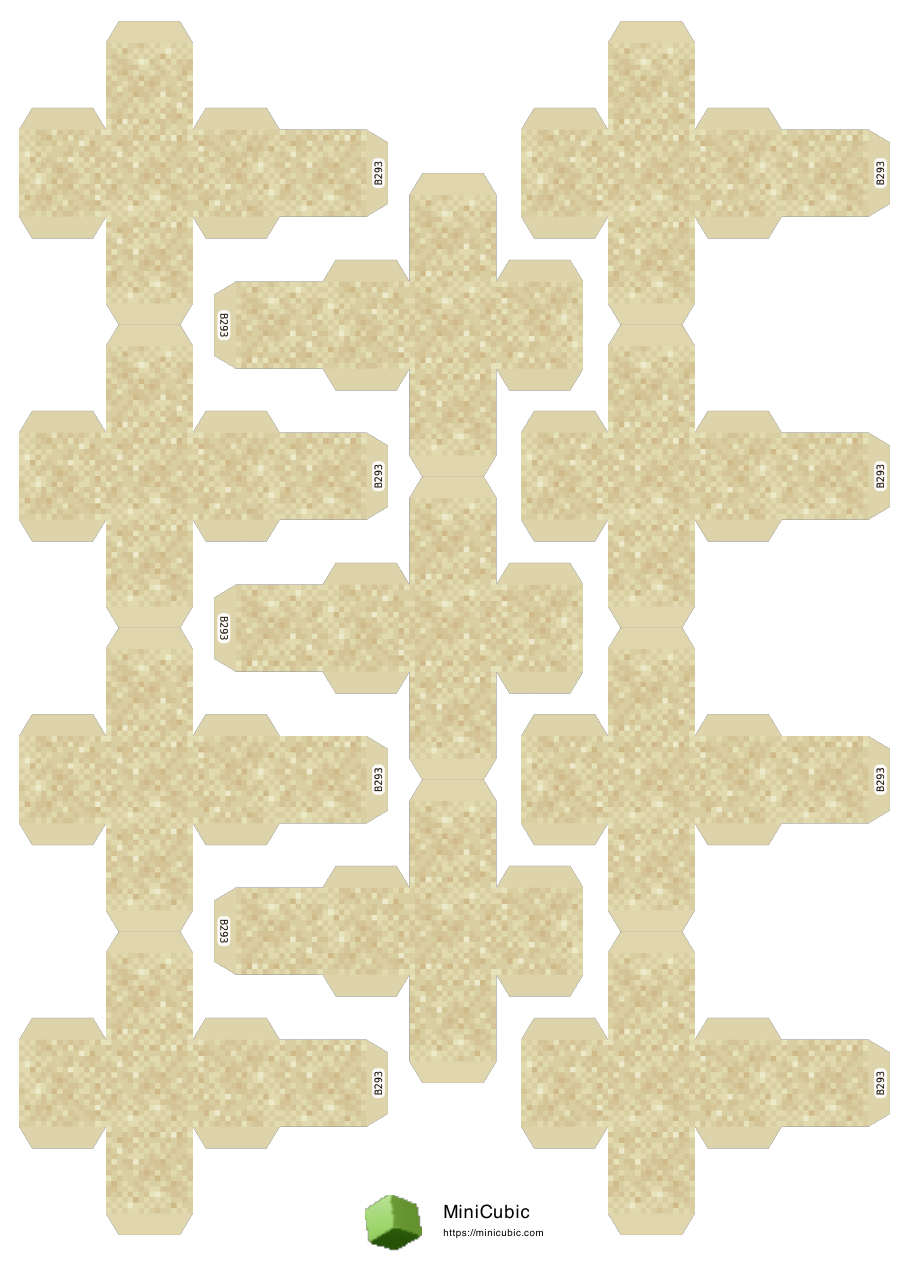 First page preview of the printable Sand papercraft PDF