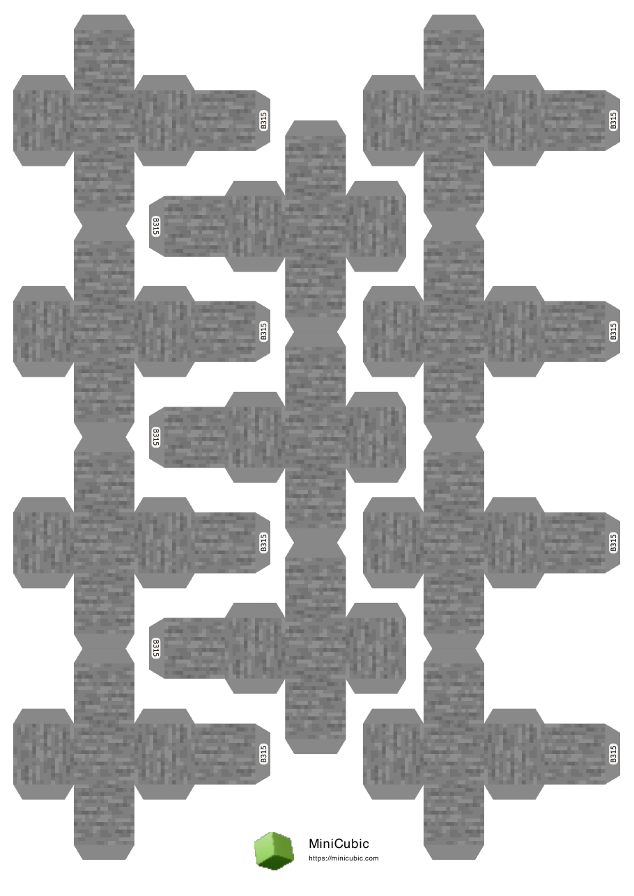 First page preview of the printable Stone papercraft PDF