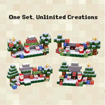 Merry Christmas Magnetic Building Blocks