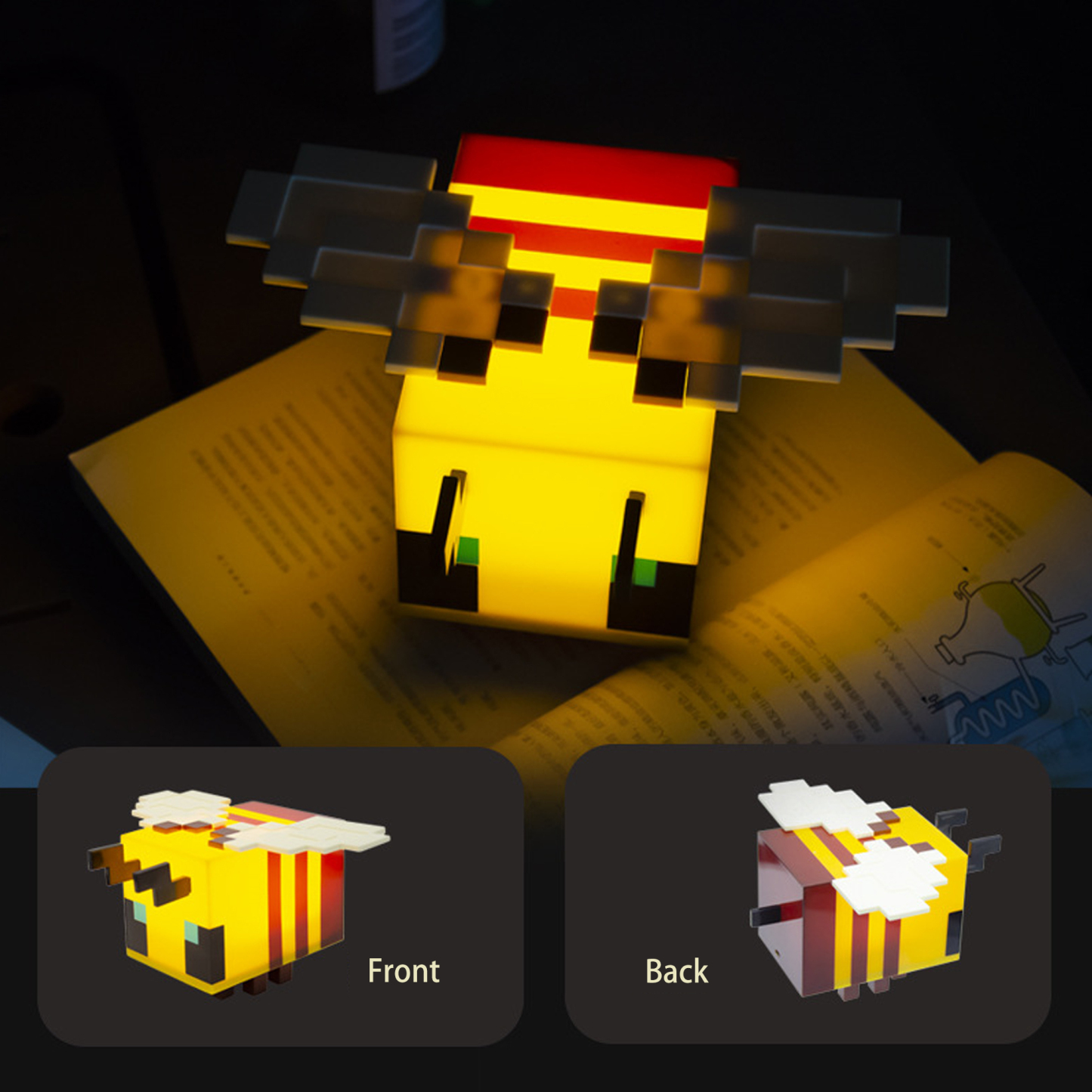 Pixel Cubic Bee Night Light