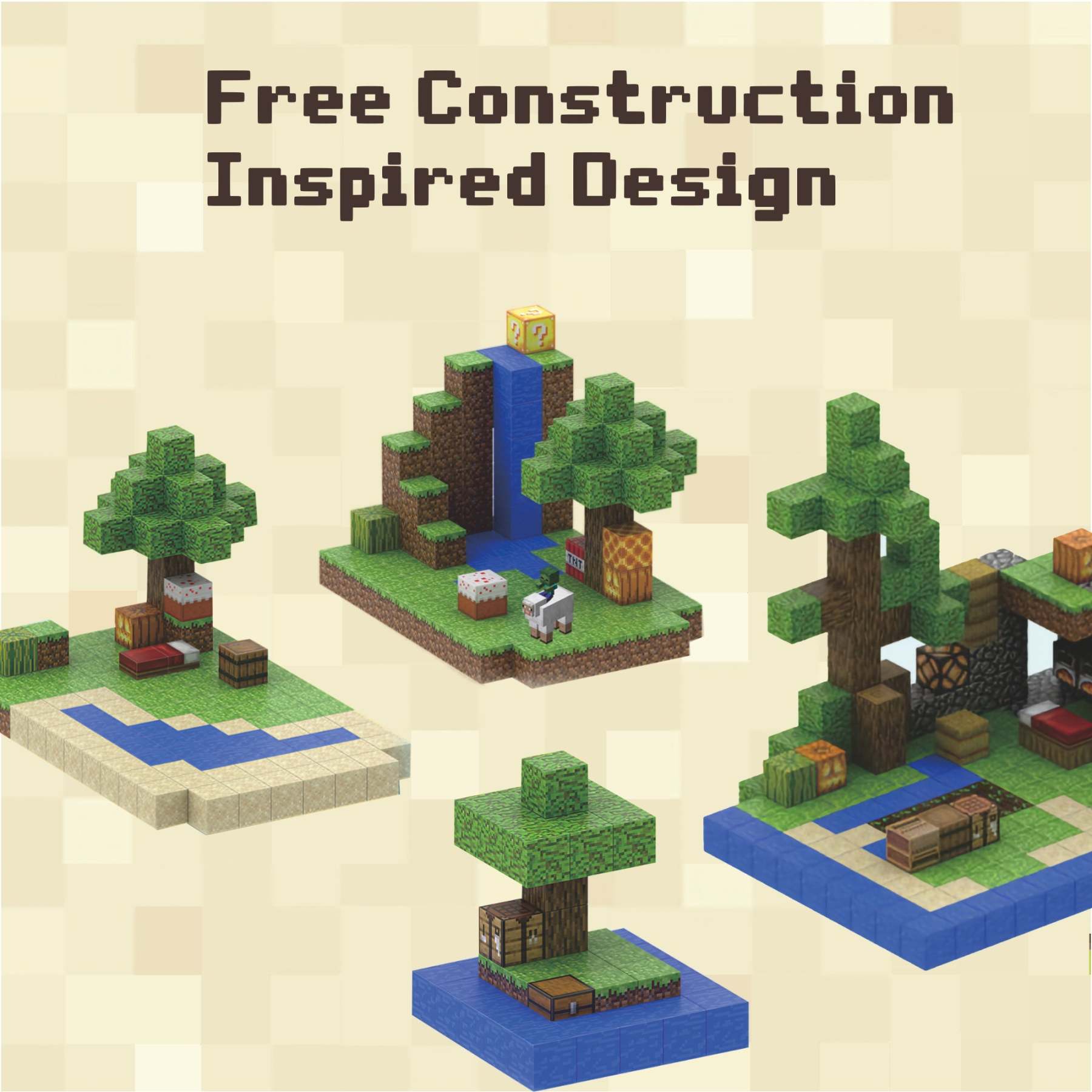 PixelCubic Magnetic Blocks - Mine Rail
