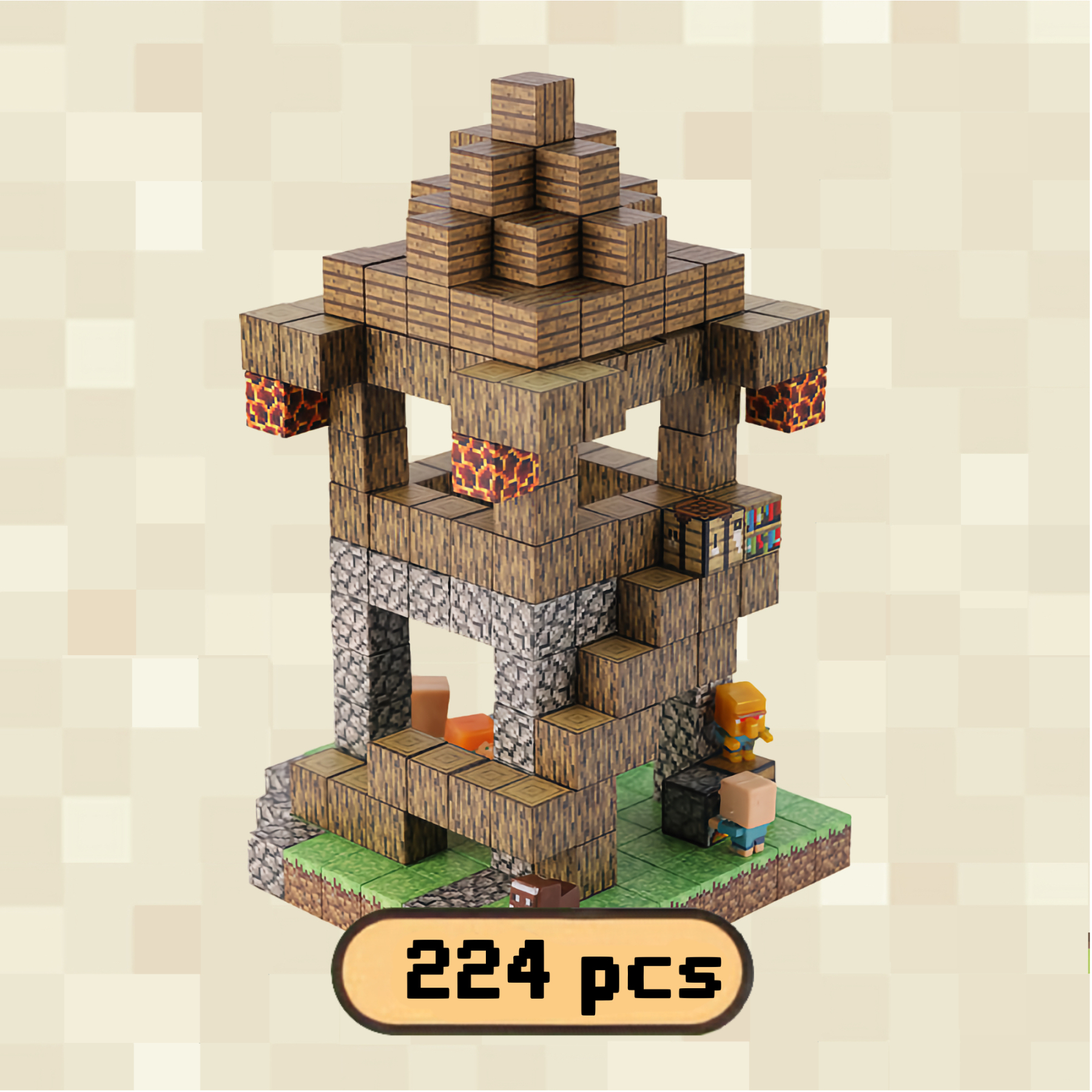 PixelCubic Magnetic Building Blocks Outpost