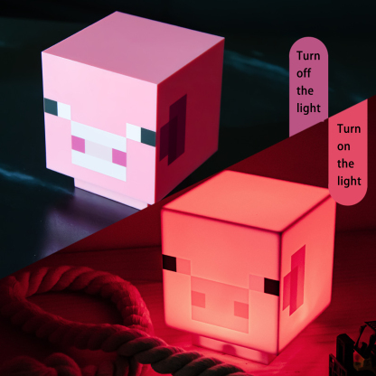 Pixel Cubic Piggy Night Light