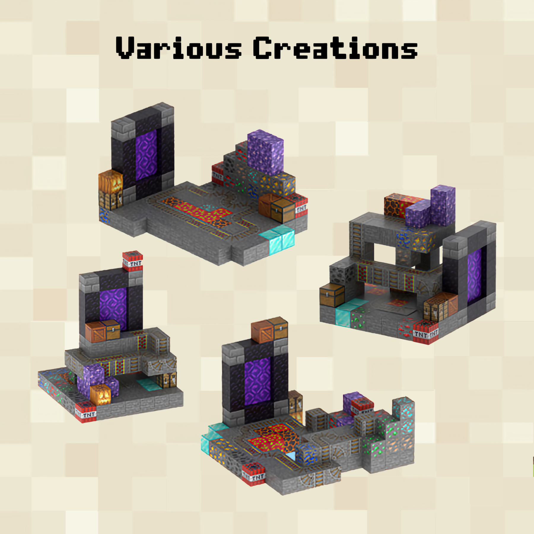PixelCubic Magnetic Blocks - Mine Rail