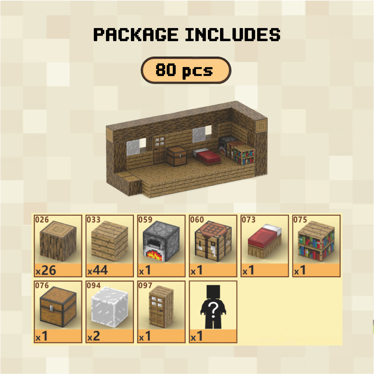 Wooden House Magnetic Blocks