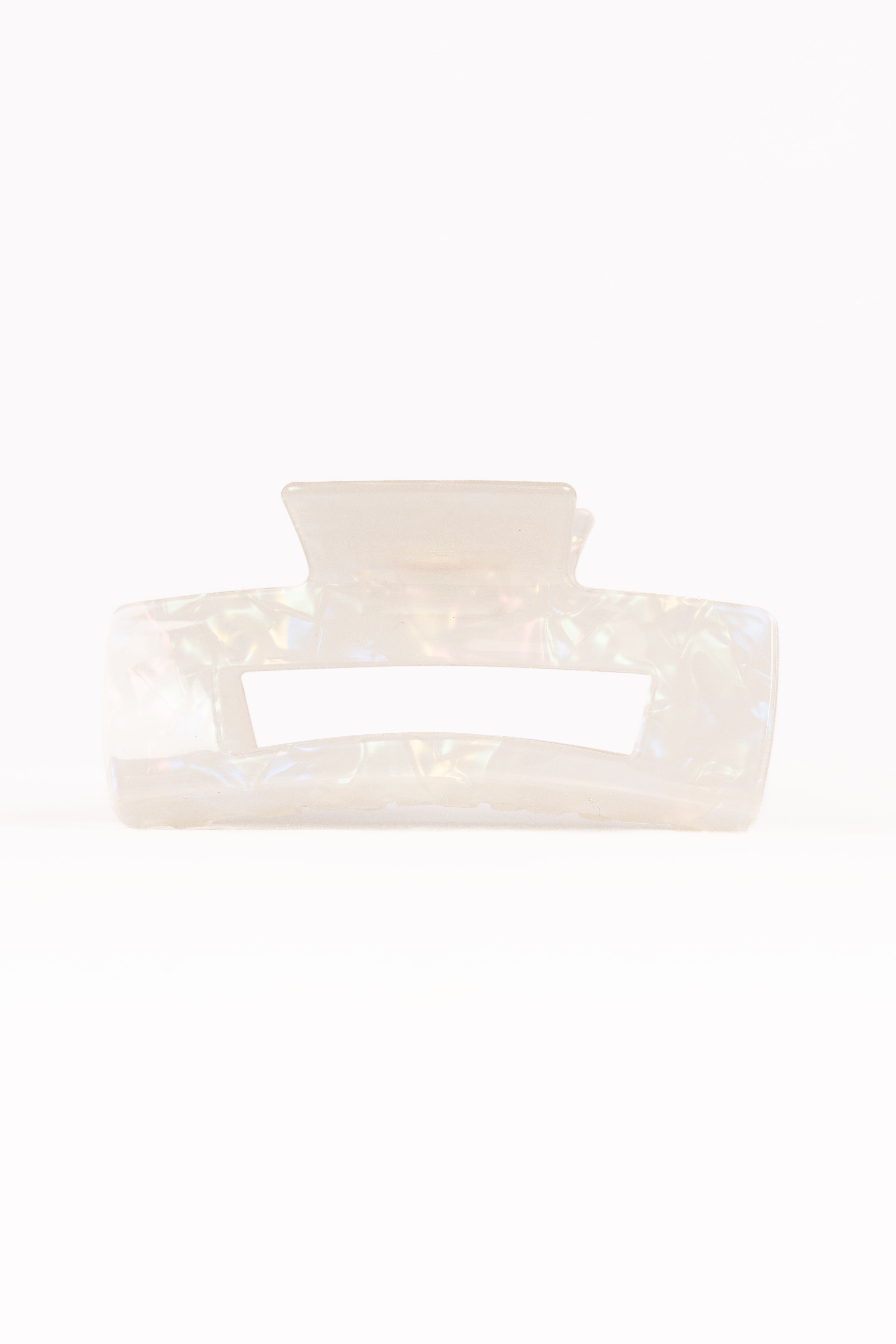 Jennifer Hair Clip - White/Silver-Aur Fashion