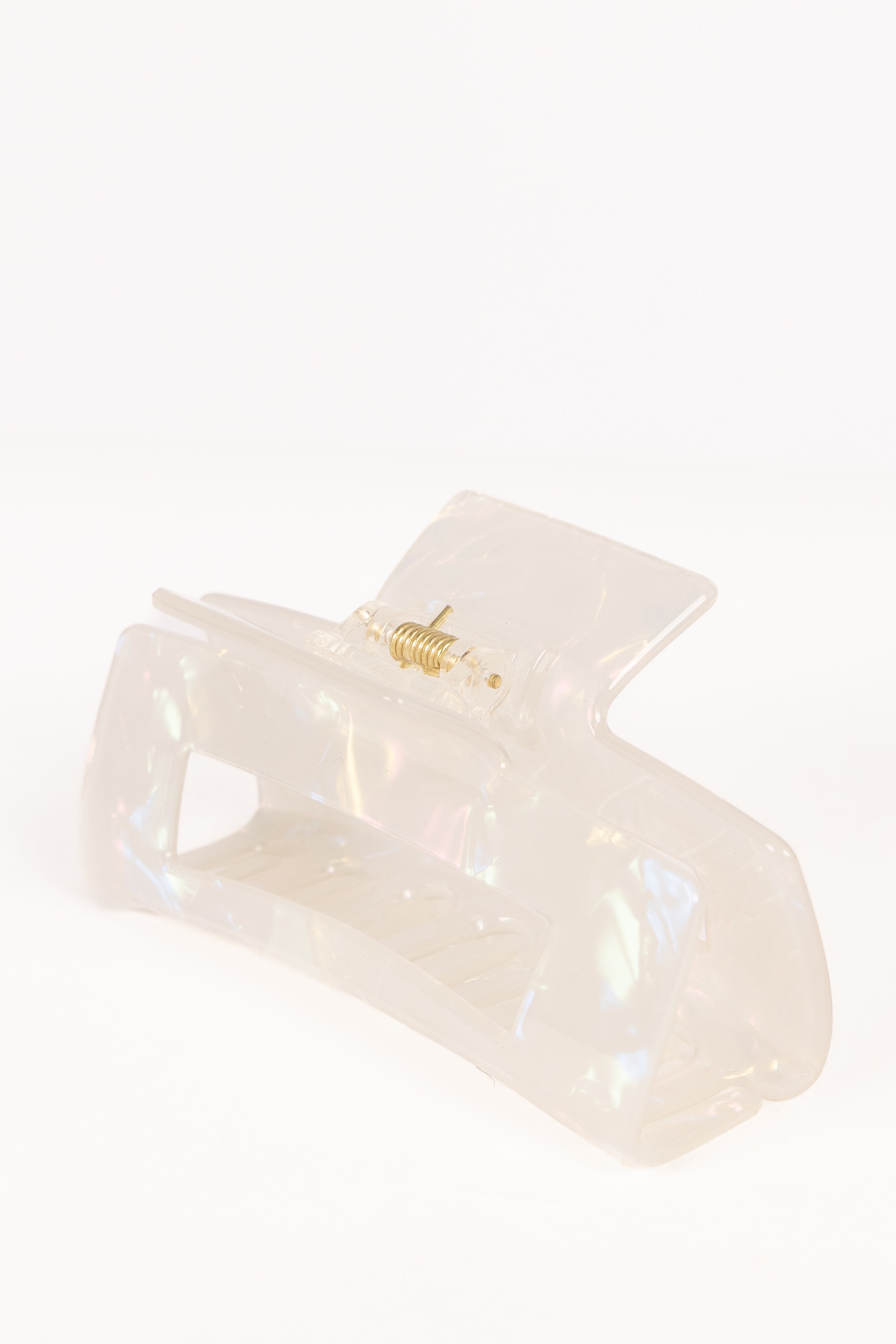 Jennifer Hair Clip - White/Silver-Aur Fashion