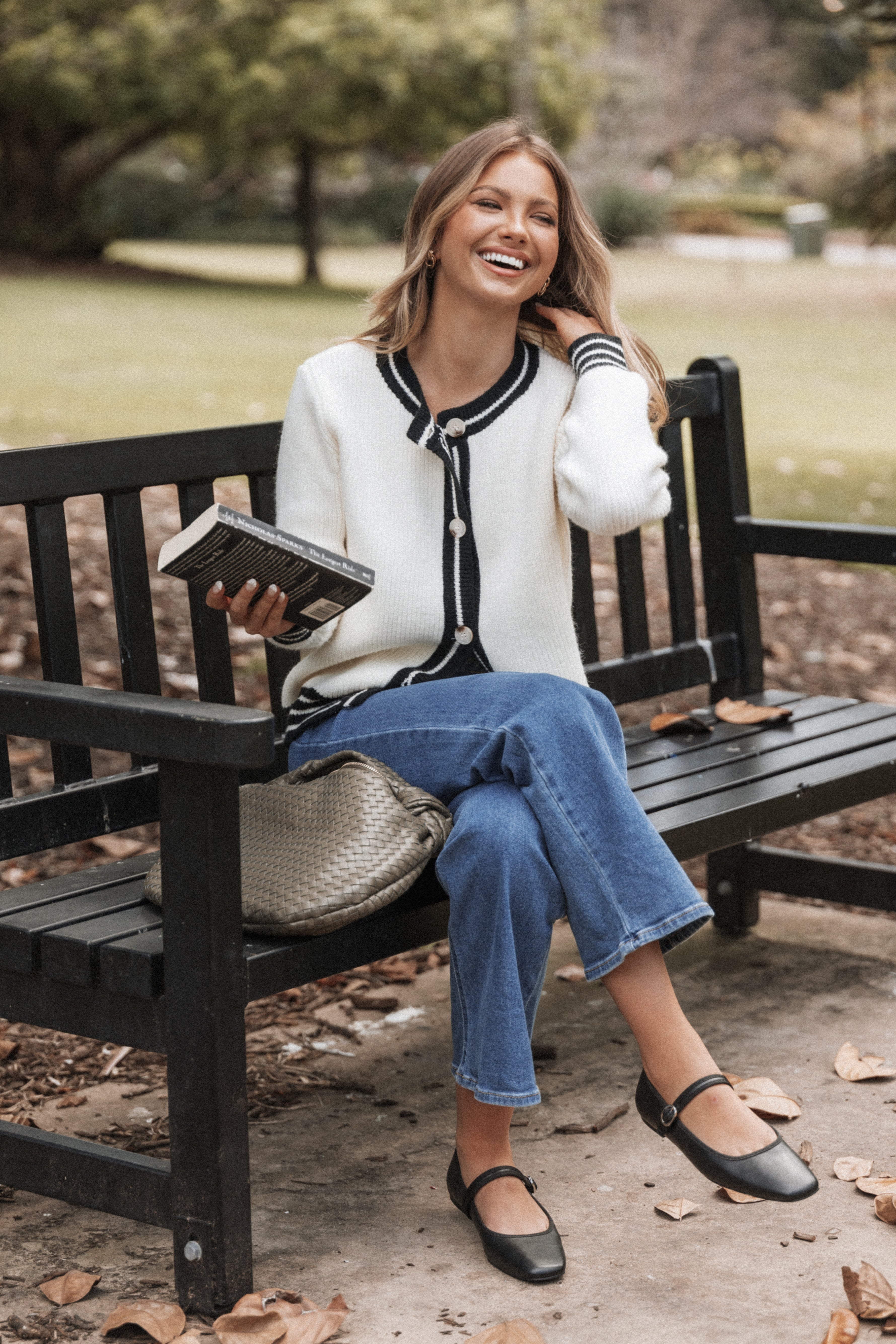 Yorkshire Contrast Hem Cardigan - Cream-Aur Fashion