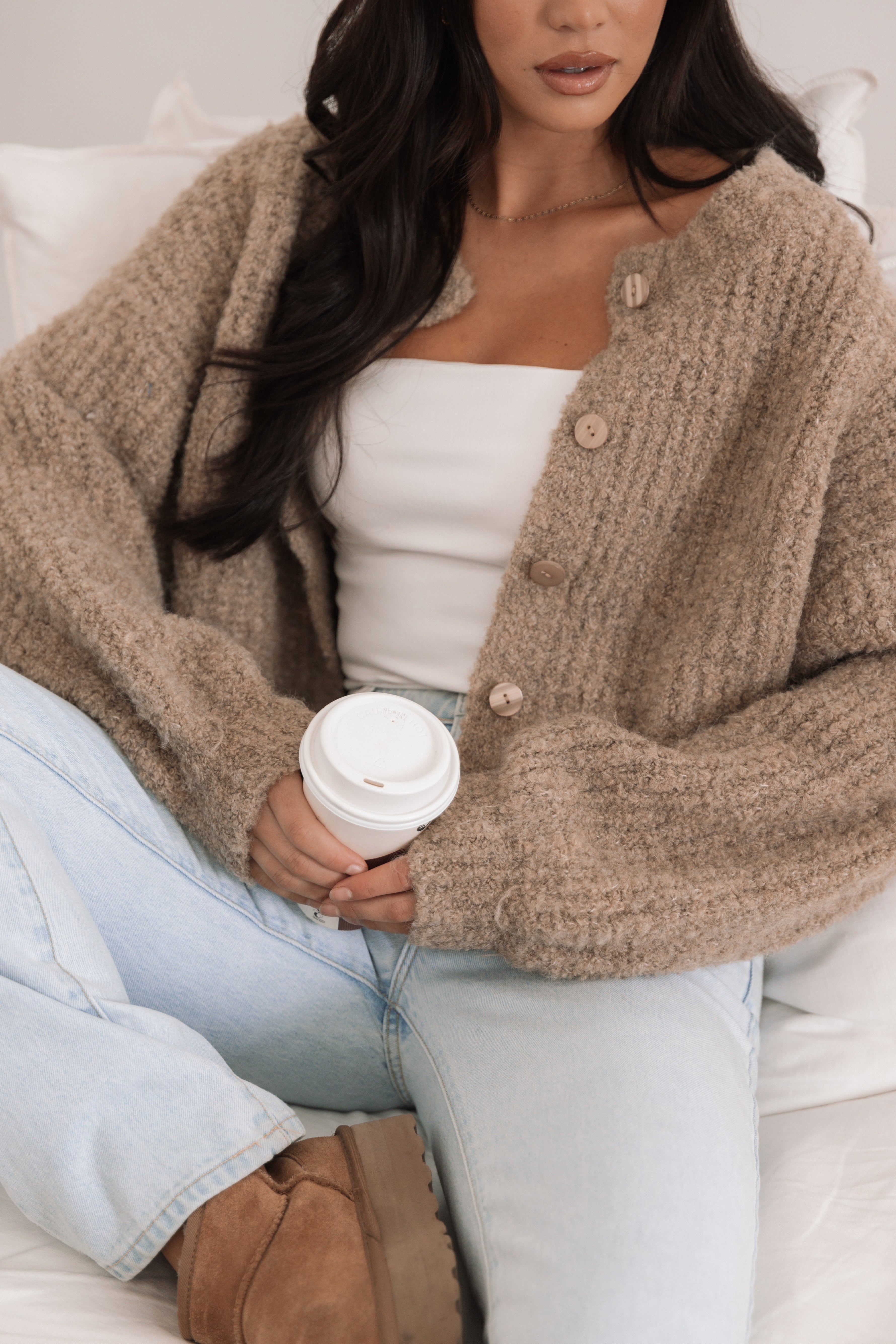 Albertine Cardigan - Latte-Aur Fashion