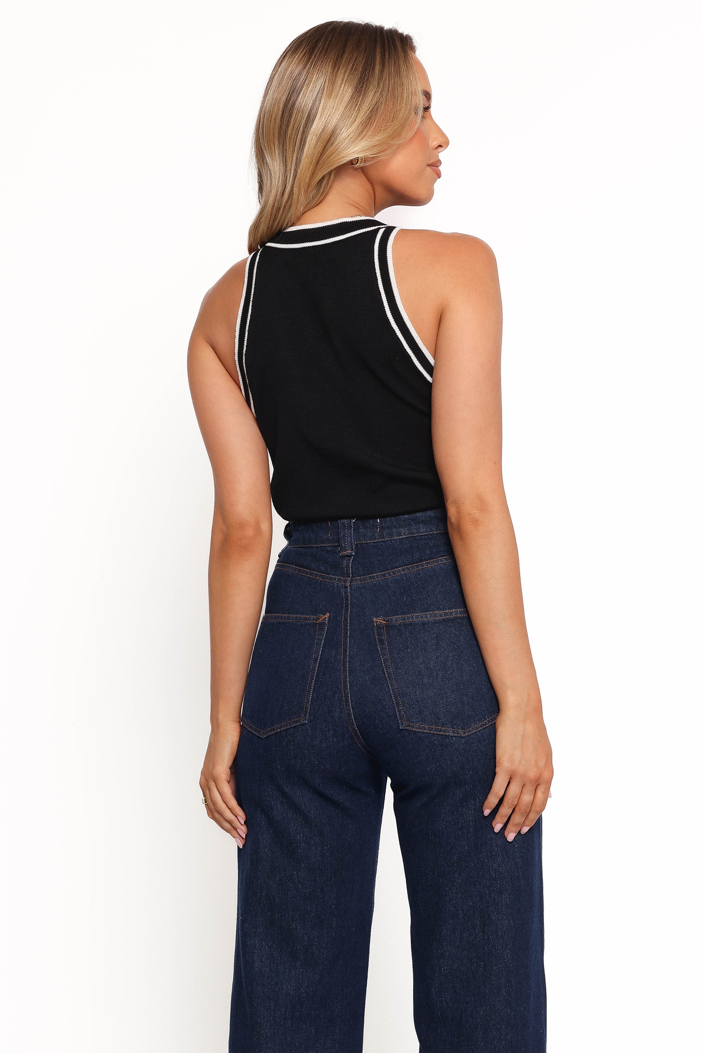 Jeena Knit Top - Black-Aur Fashion