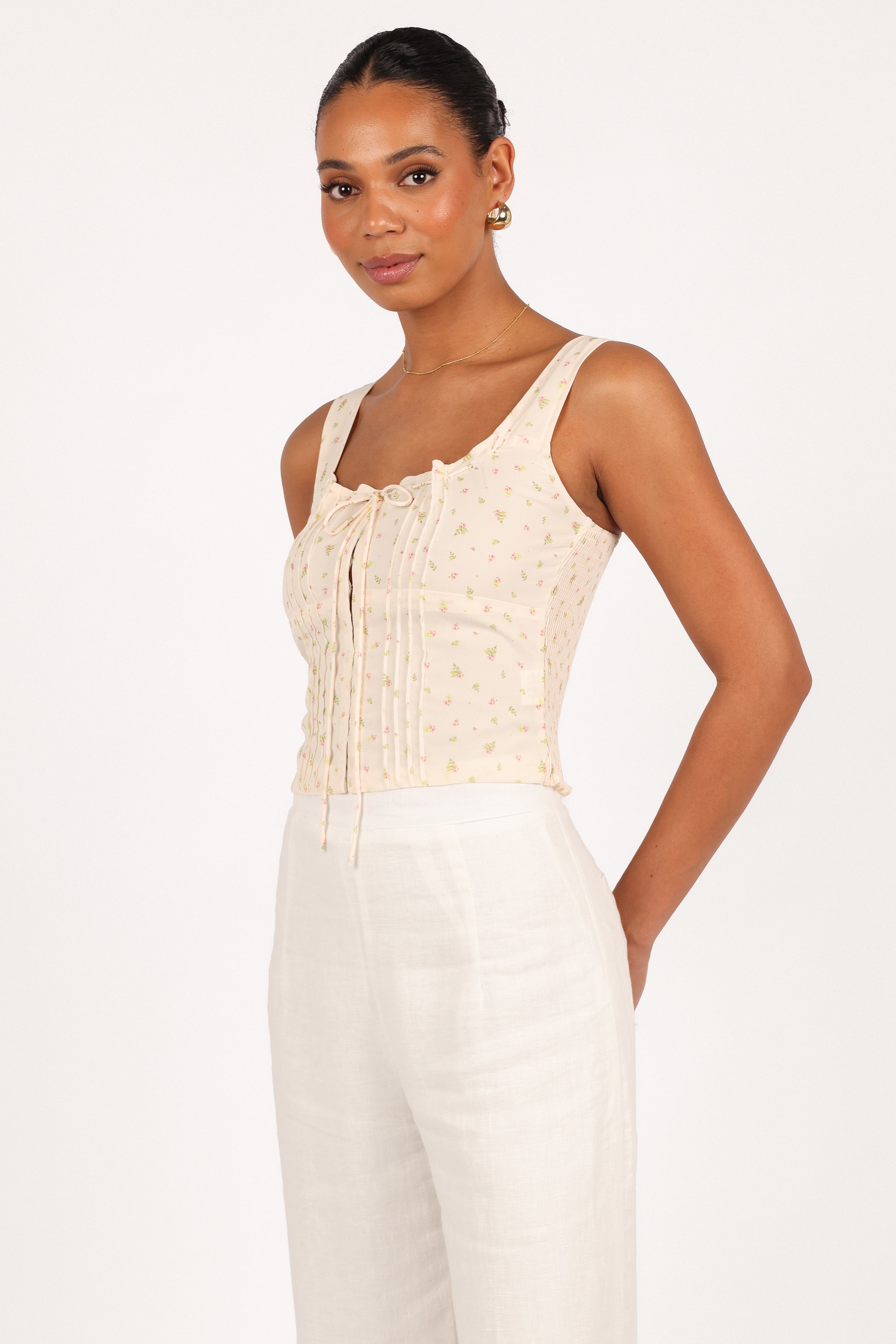 Alice Corset Top - Tiny Blooms-Aur Fashion