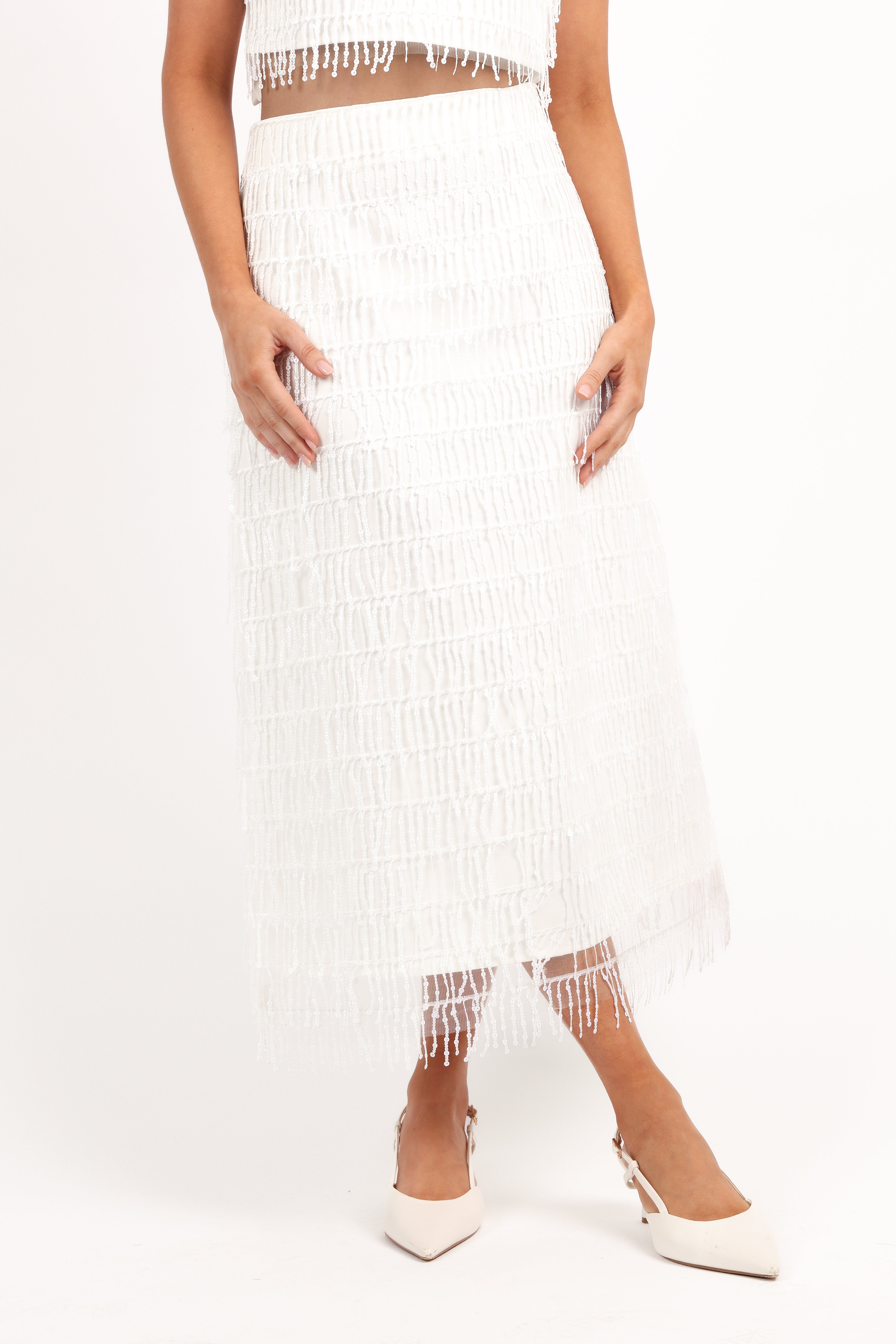 Allure Two Piece Set - White-Aur Fashion