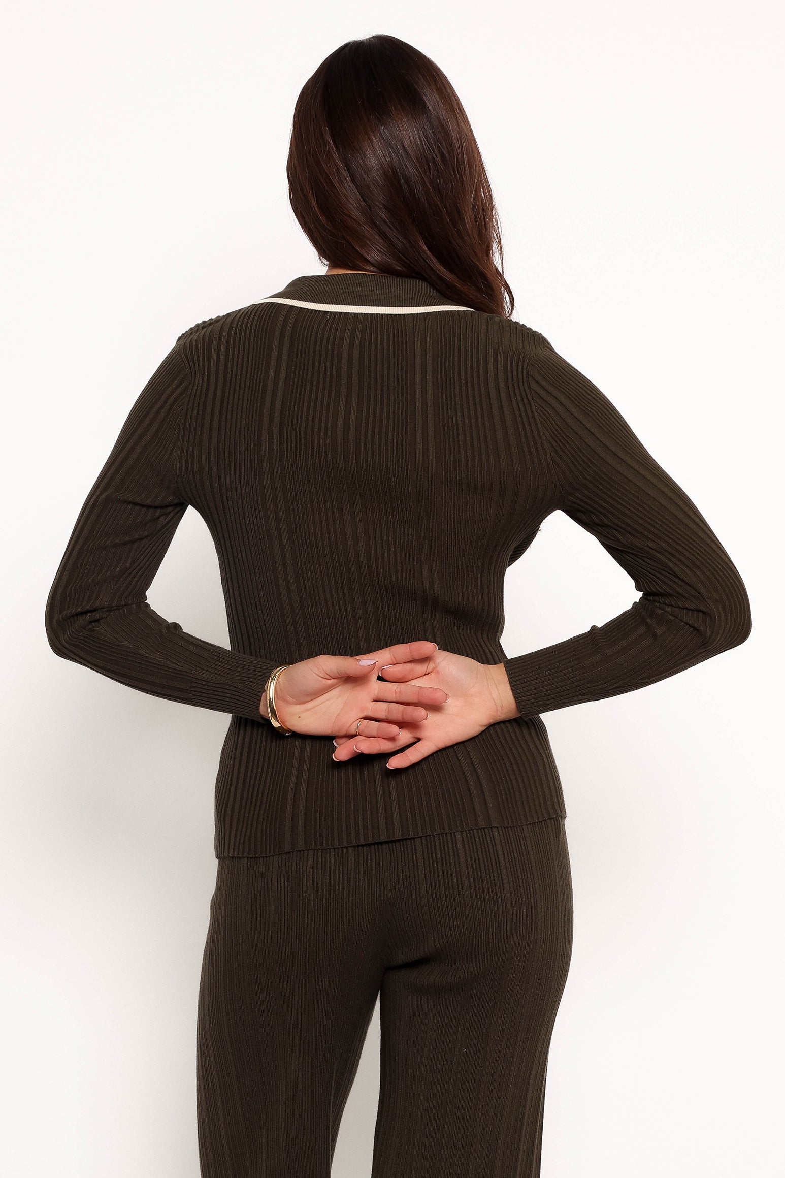 Alondra Cardigan Knit Top - Olive-Aur Fashion