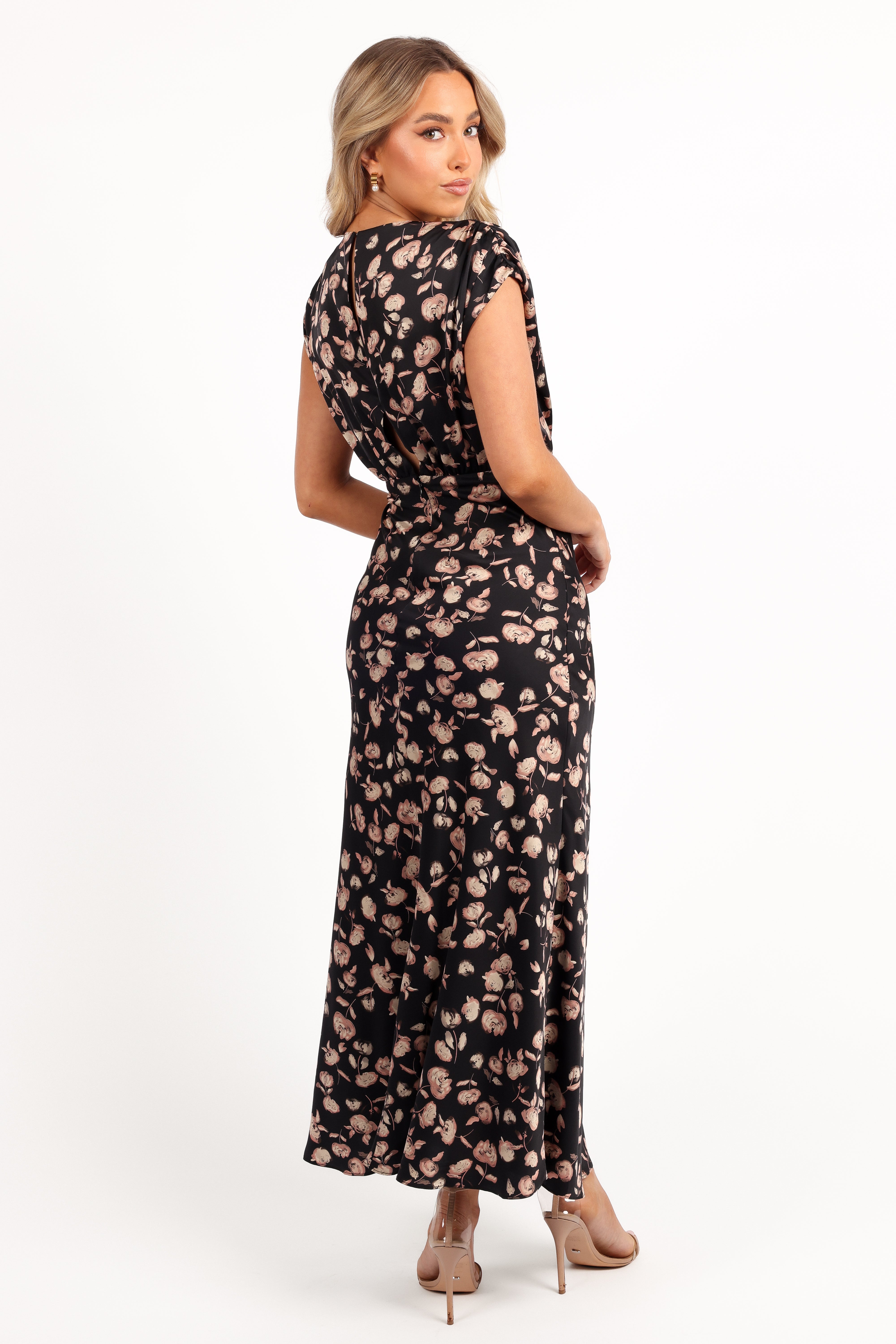 Amarlee Maxi Dress - Black Floral-Aur Fashion