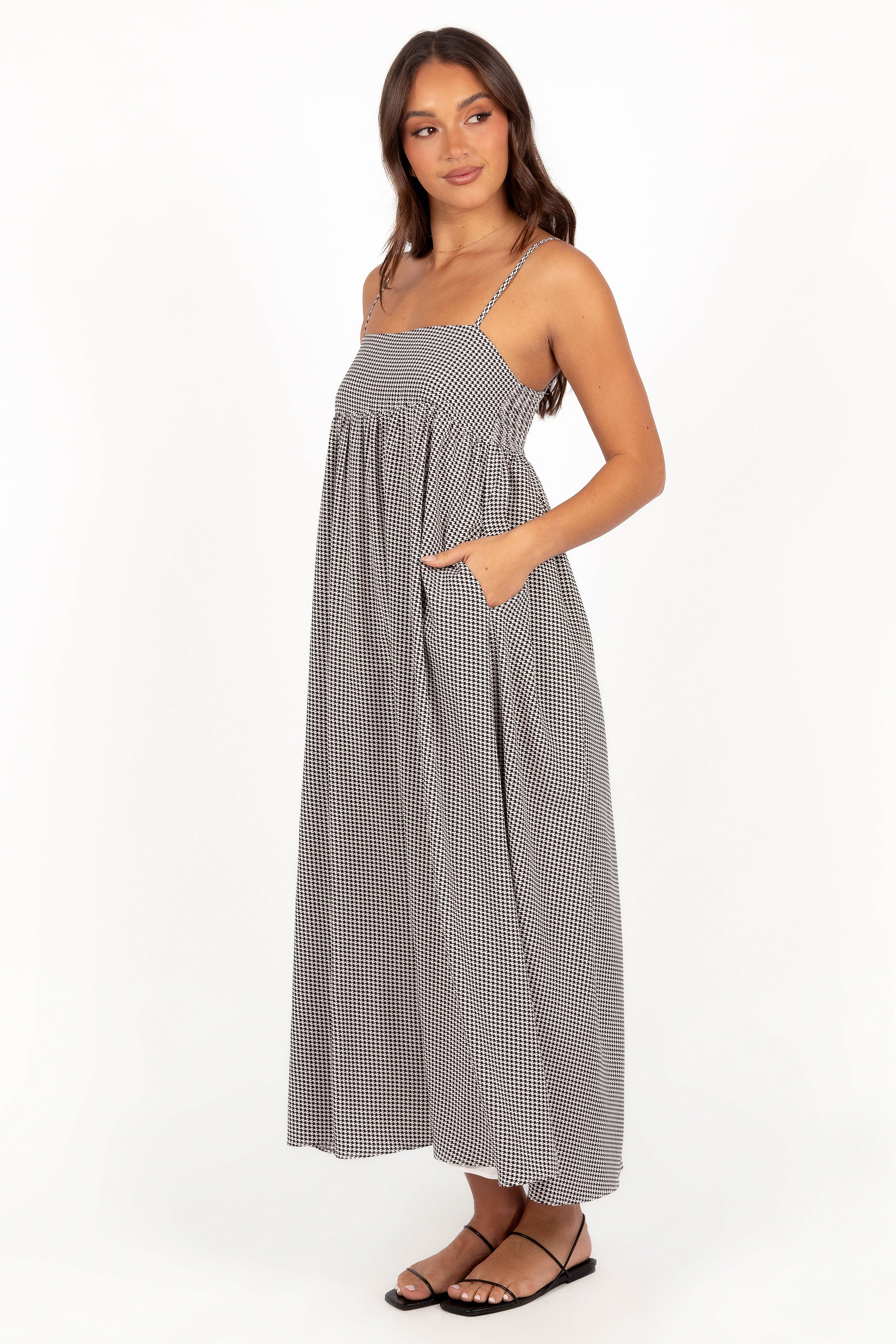 Andy Maxi Dress - Herringbone-Aur Fashion