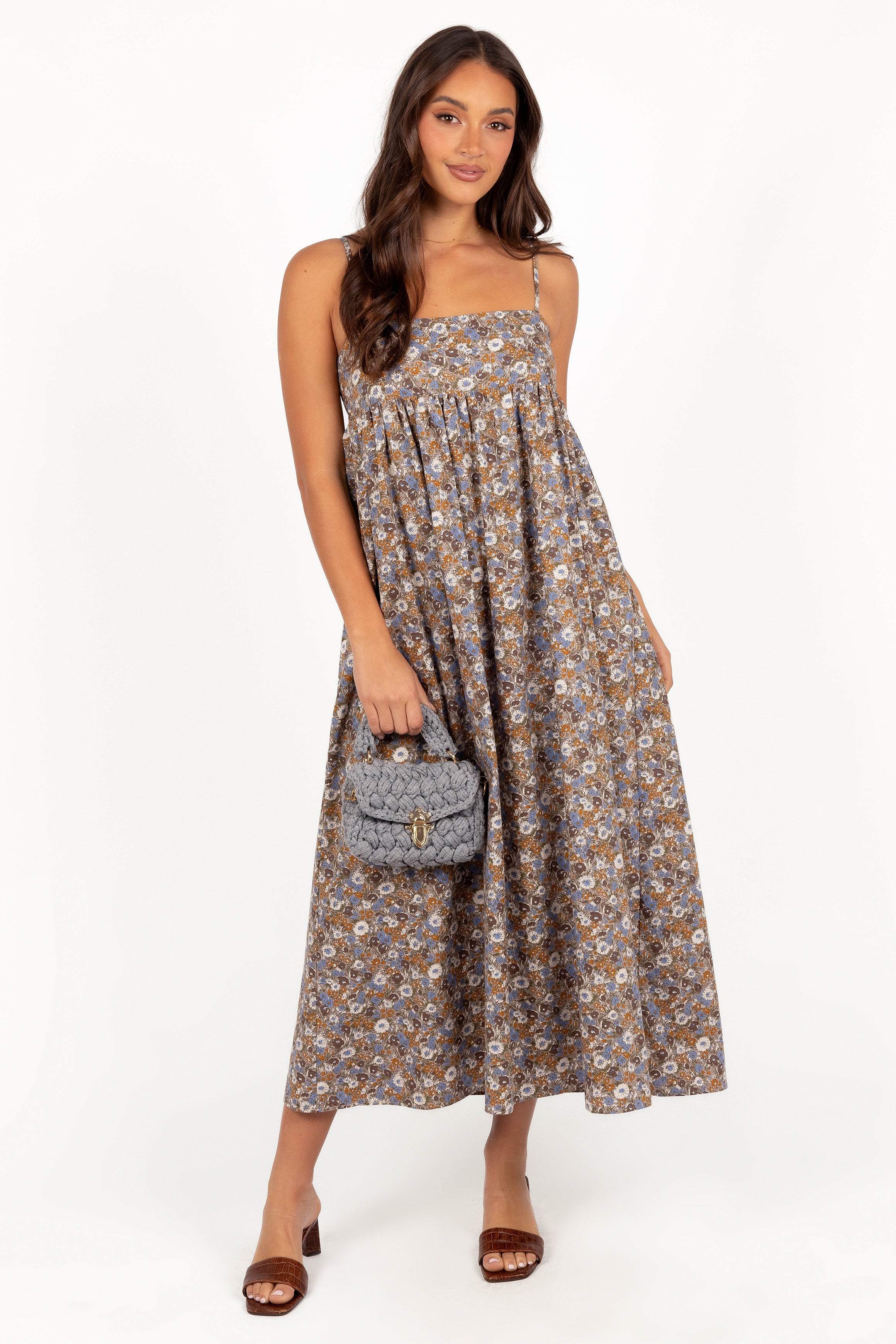 Andy Maxi Dress - Olive Ditsy Floral-Aur Fashion