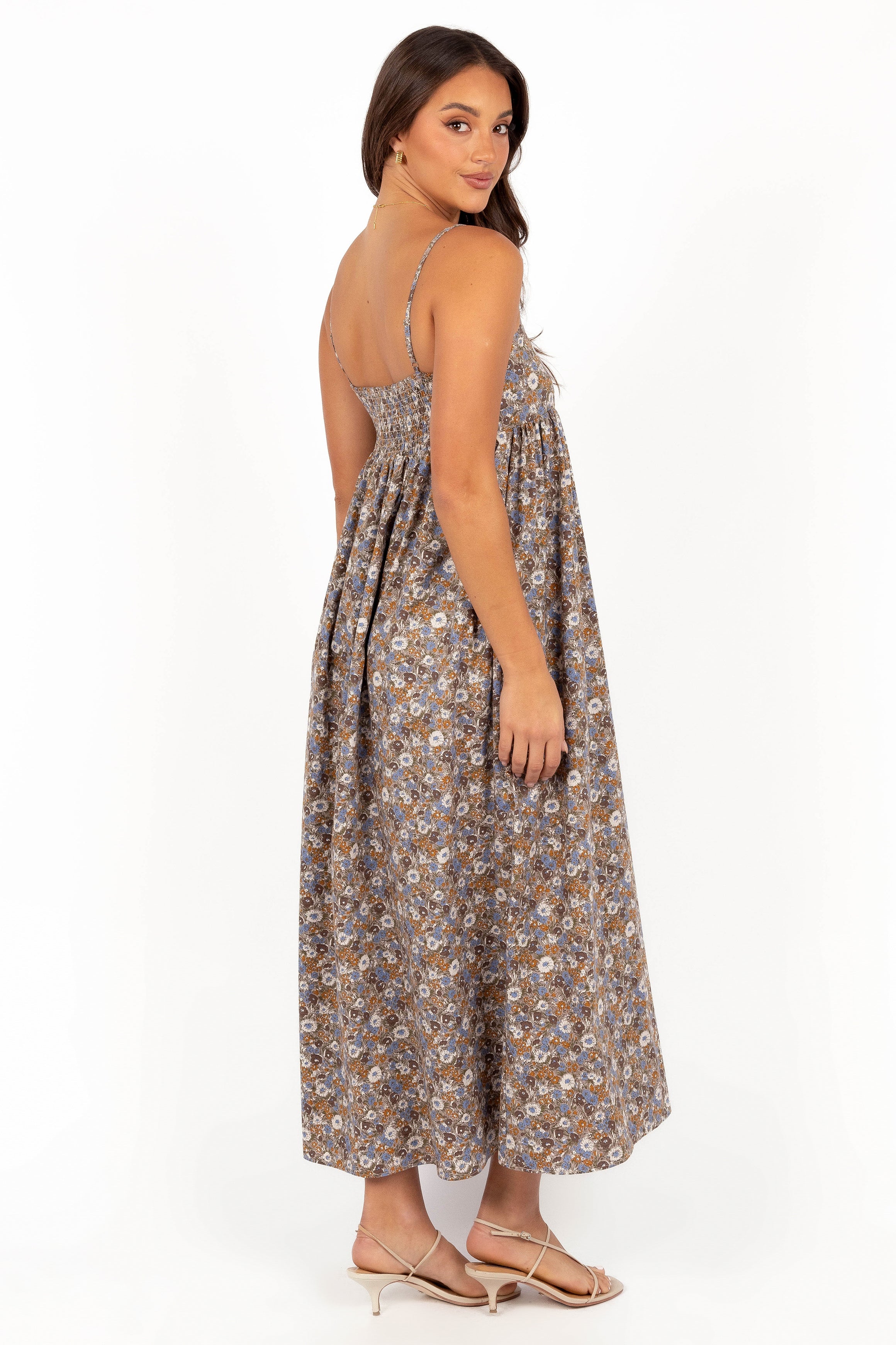 Andy Maxi Dress - Olive Ditsy Floral-Aur Fashion