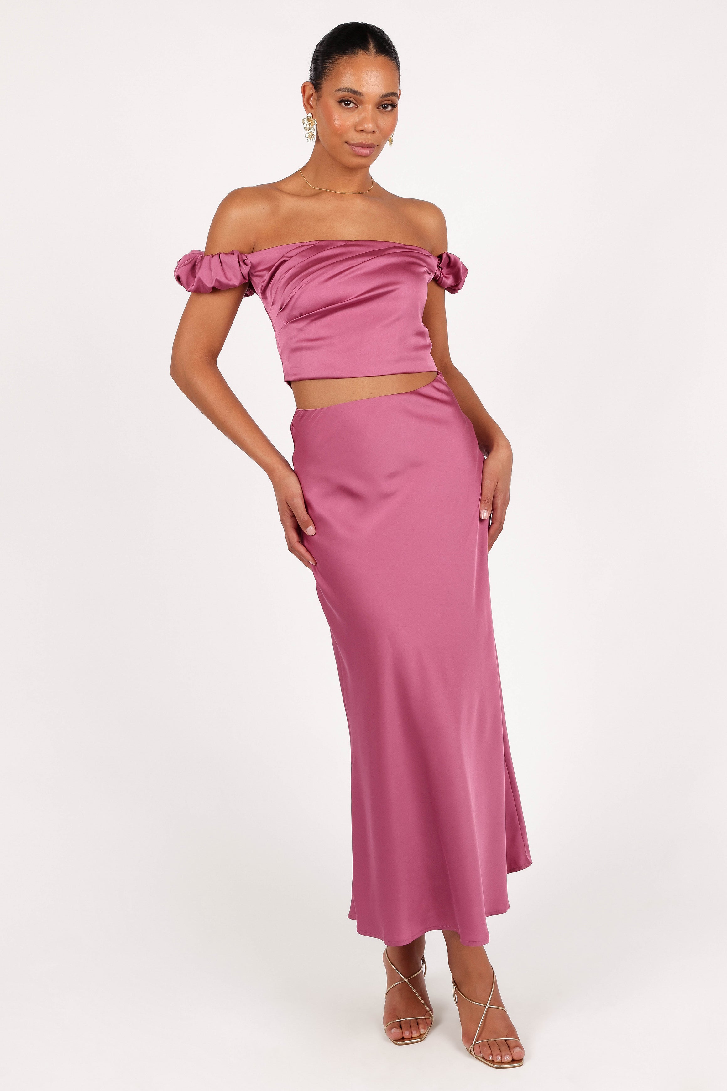 Arabella Two Piece Set - Dark Rose-Aur Fashion