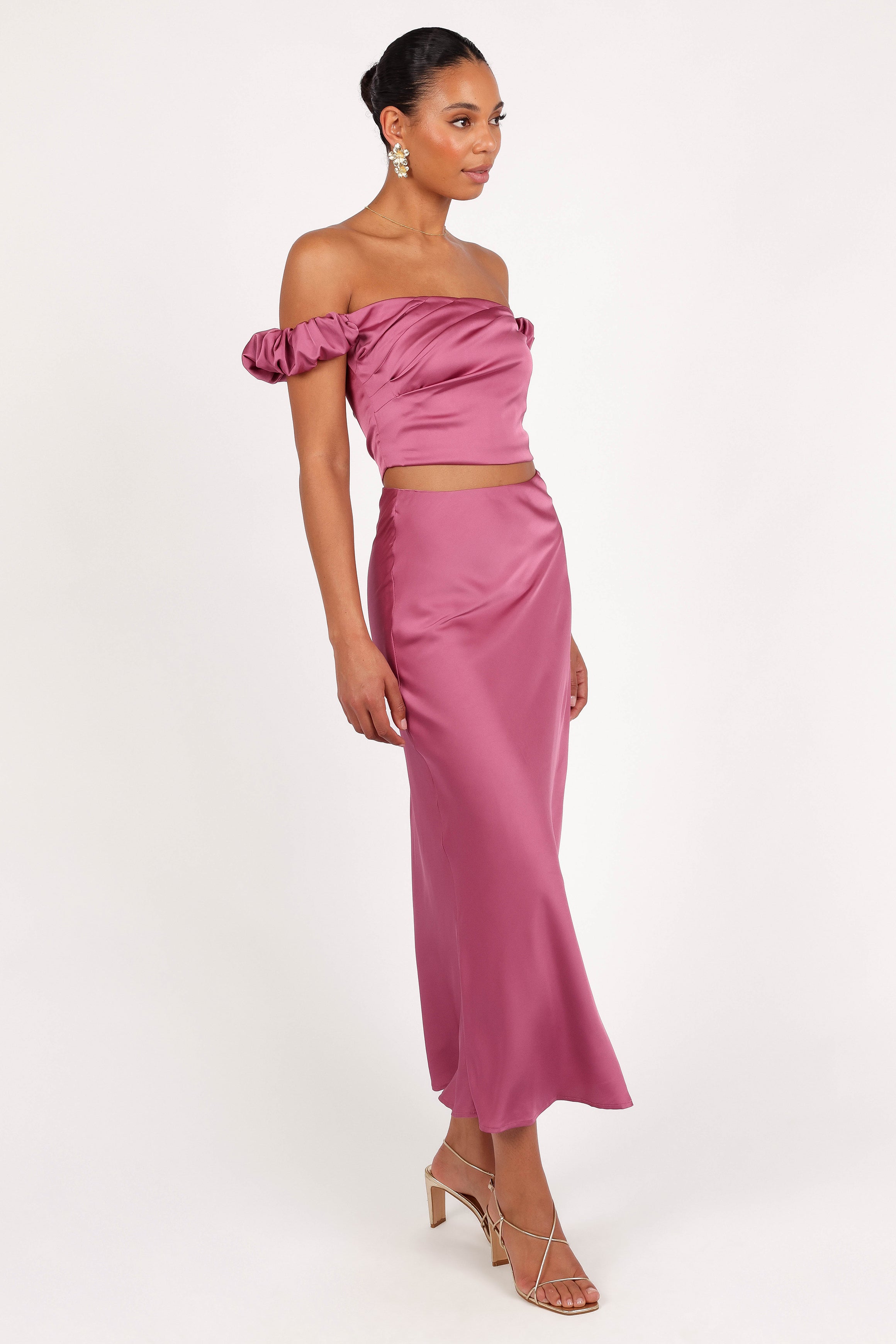 Arabella Two Piece Set - Dark Rose-Aur Fashion