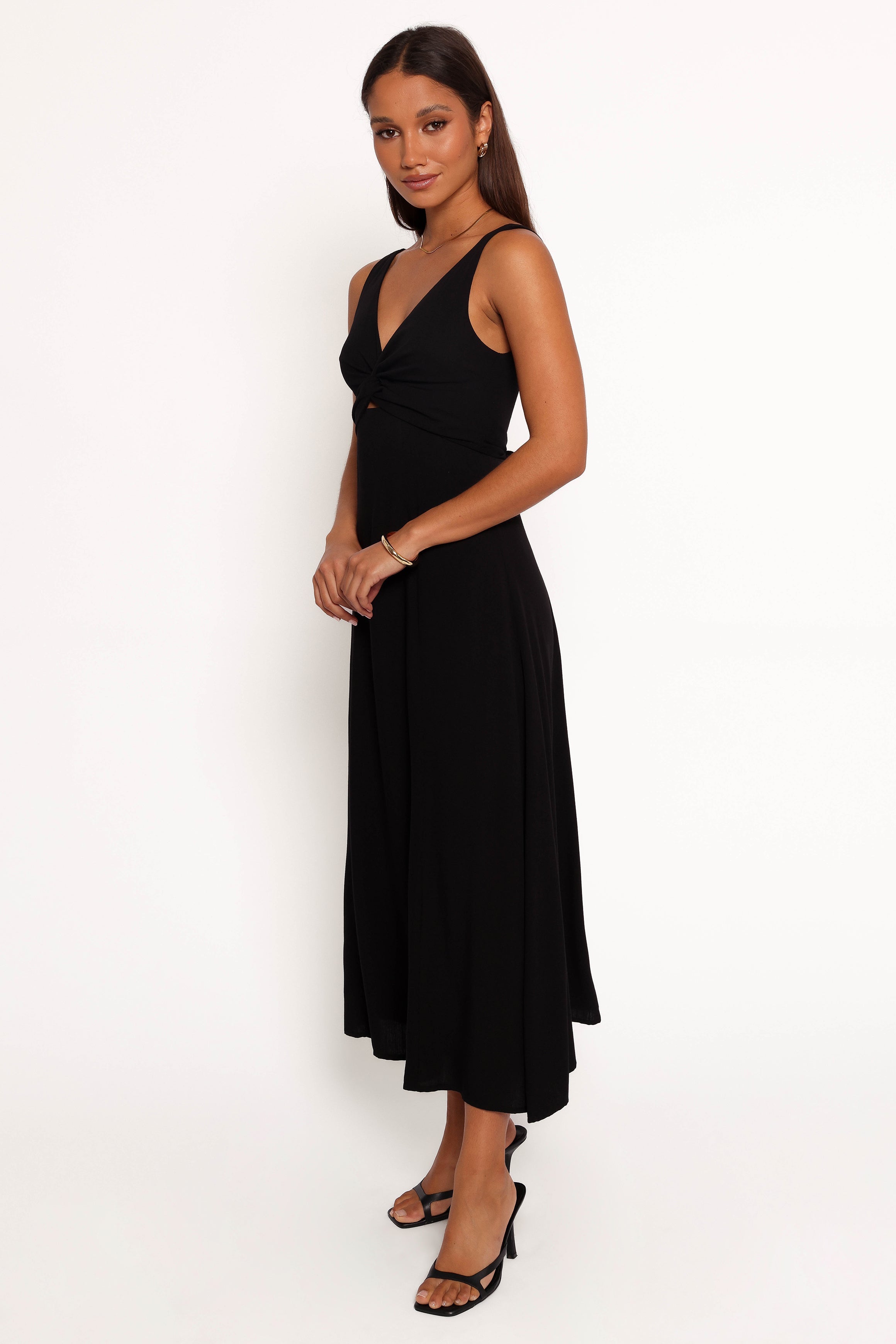 Archer Midi Dress - Black-Aur Fashion