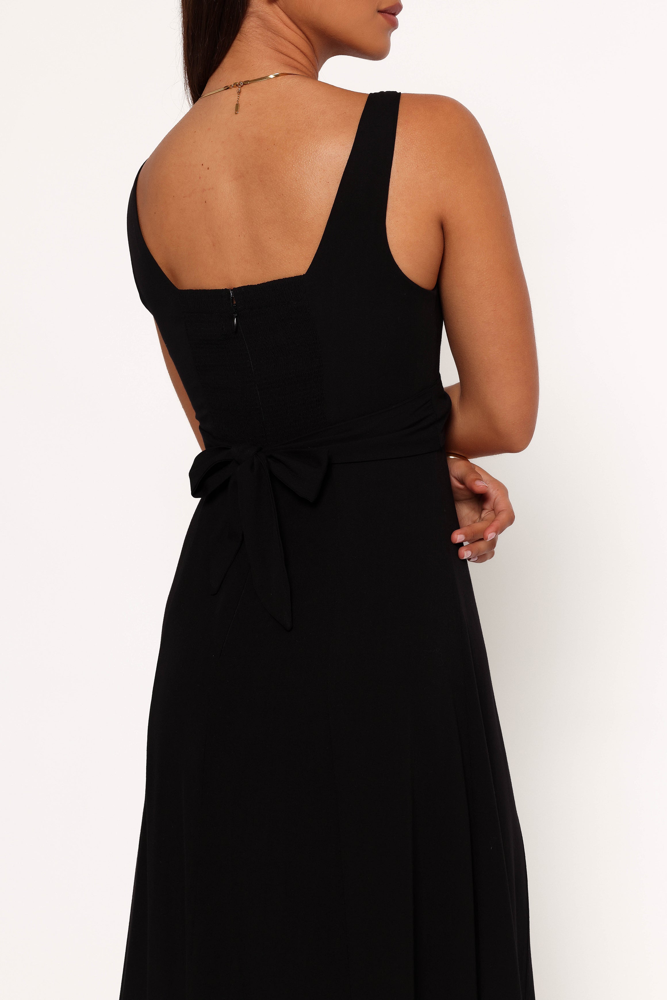 Archer Midi Dress - Black-Aur Fashion